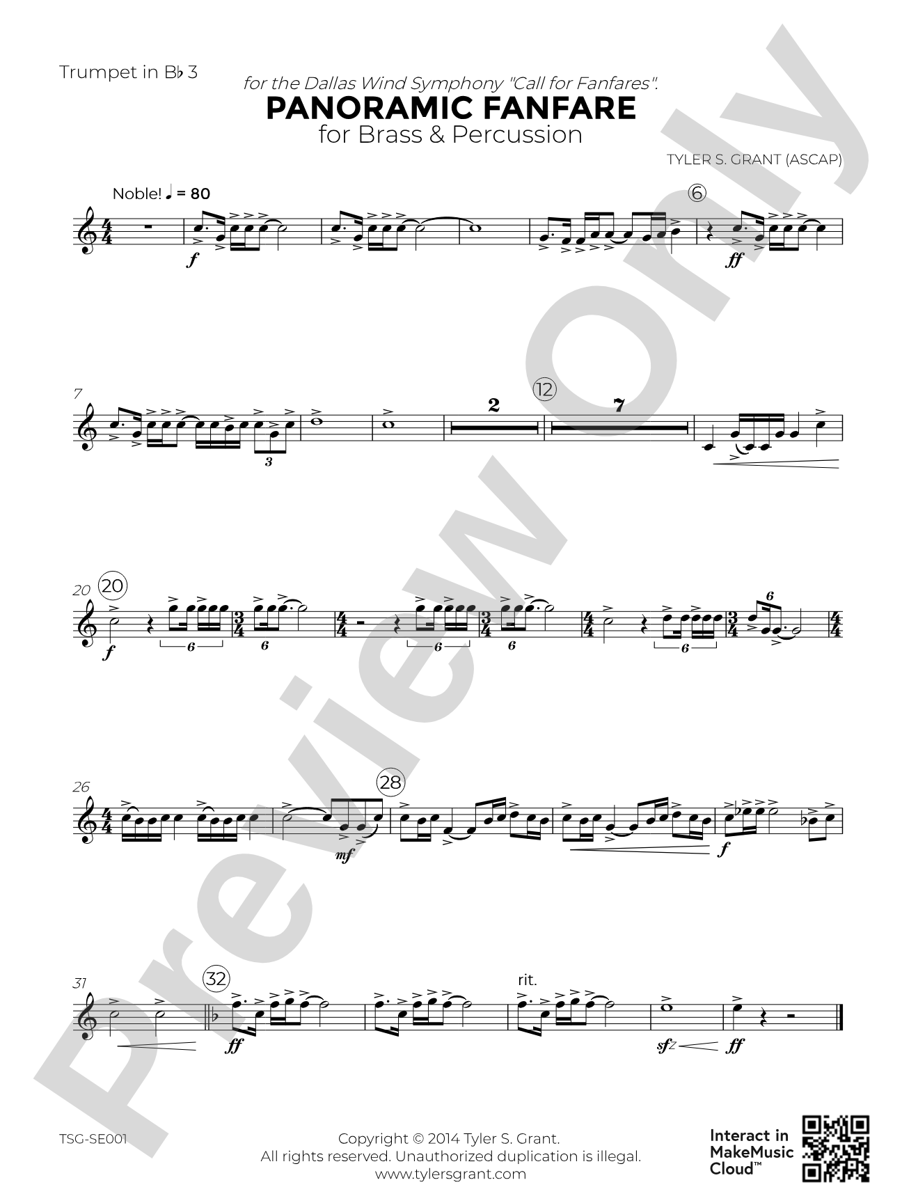 Panoramic Fanfare: 3rd B-flat Trumpet