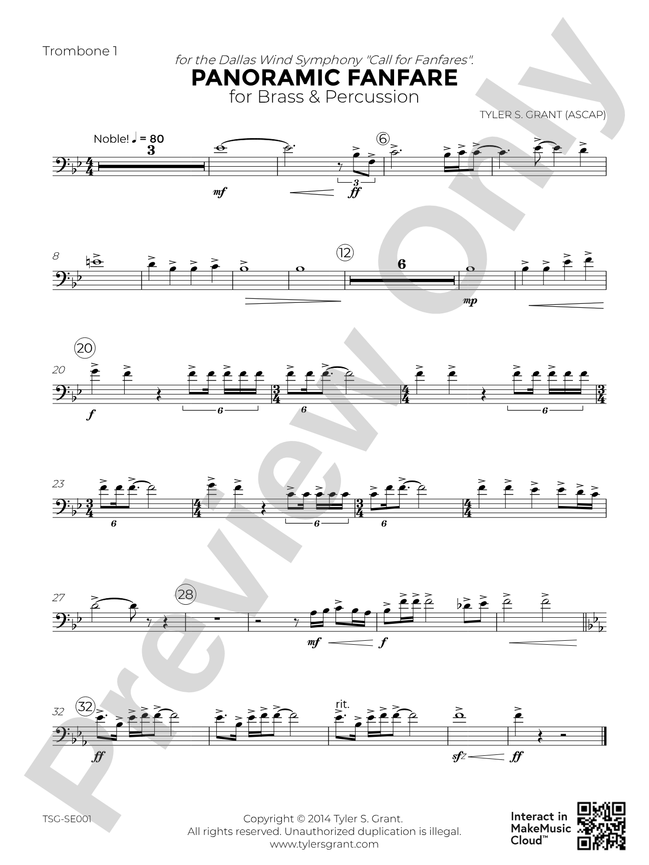 Panoramic Fanfare: 1st Trombone