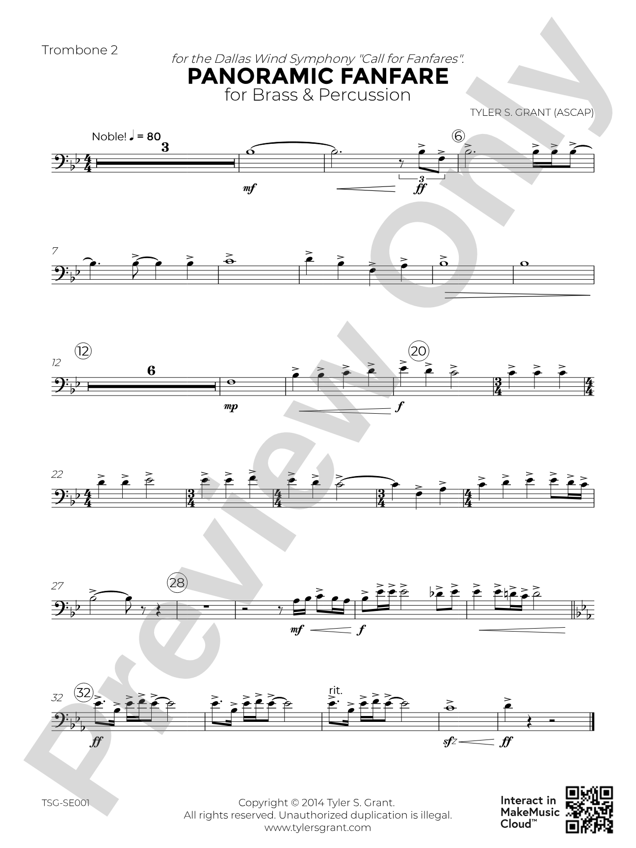 Panoramic Fanfare: 2nd Trombone