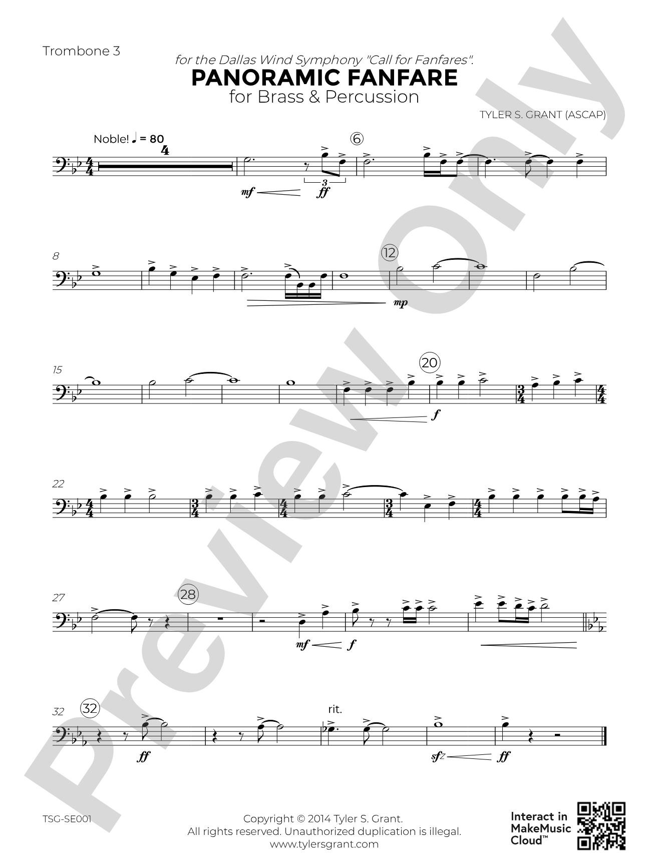 Panoramic Fanfare: 3rd Trombone