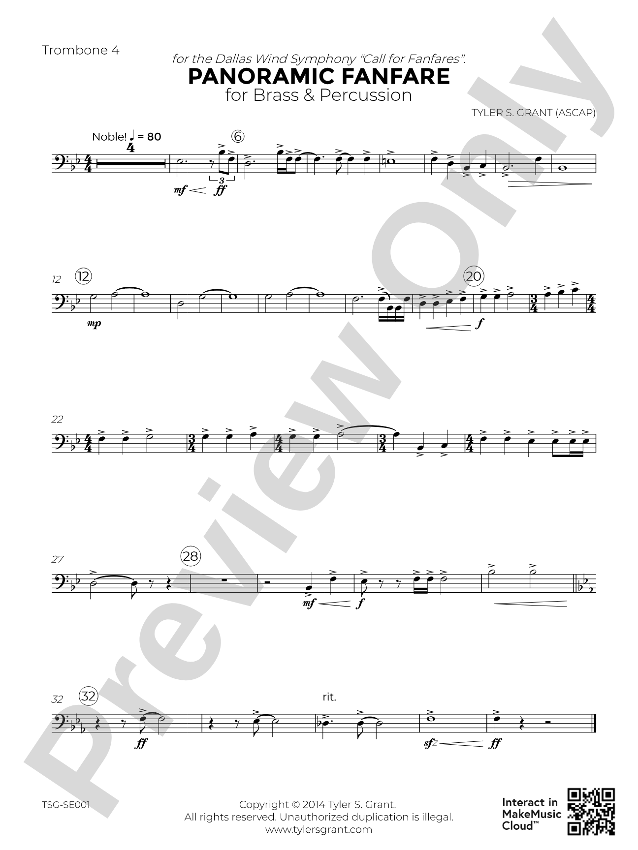 Panoramic Fanfare: 4th Trombone