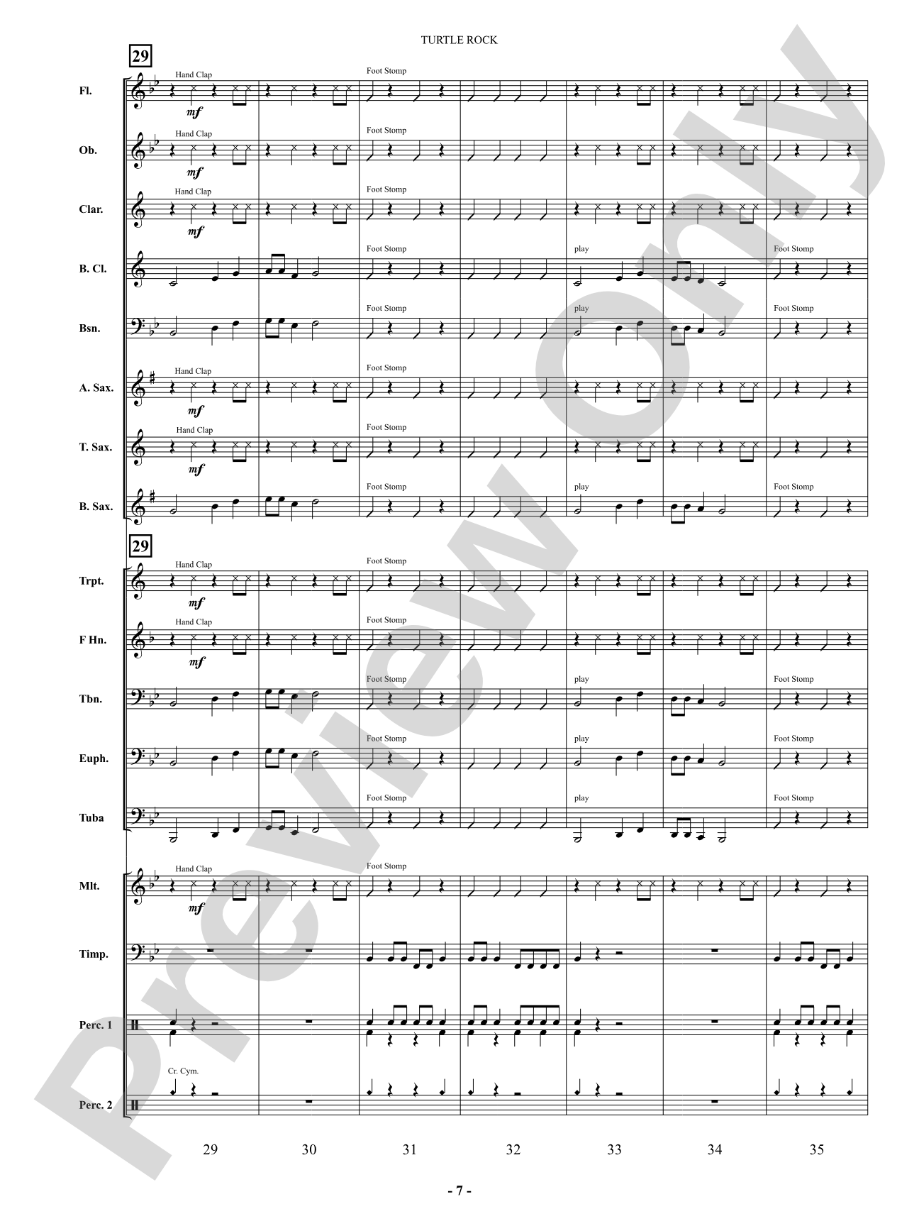 Turtle Rock: Concert Band Conductor Score & Parts