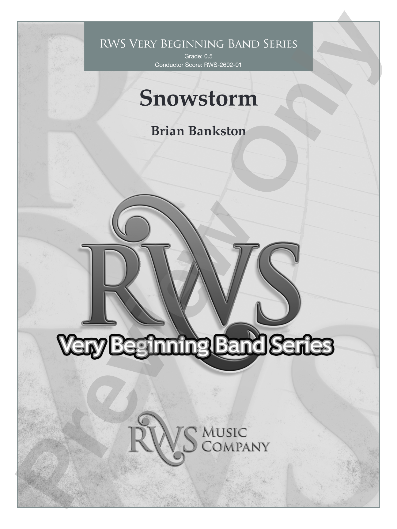 Snowstorm: Concert Band Conductor Score & Parts