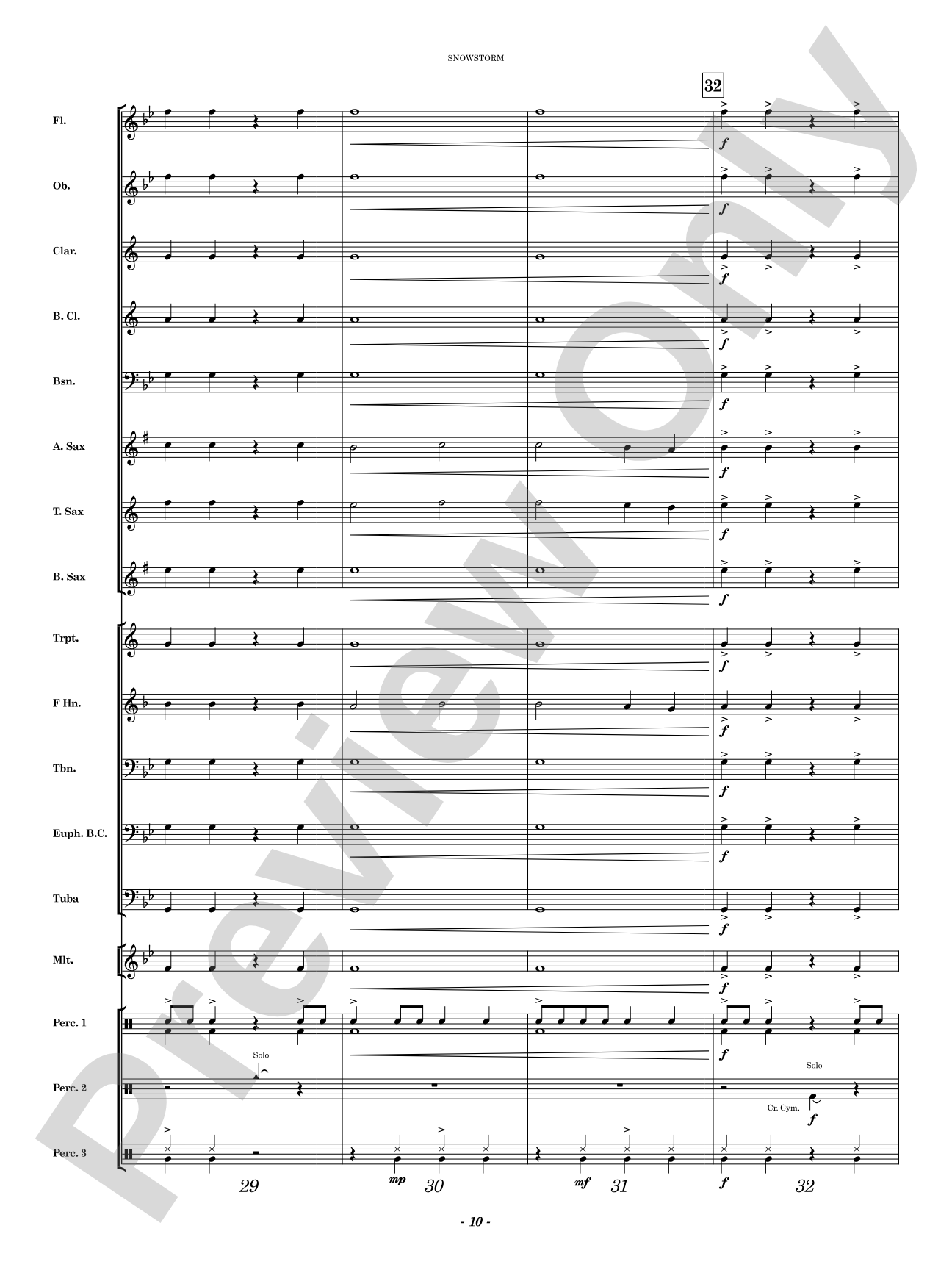 Snowstorm: Concert Band Conductor Score & Parts