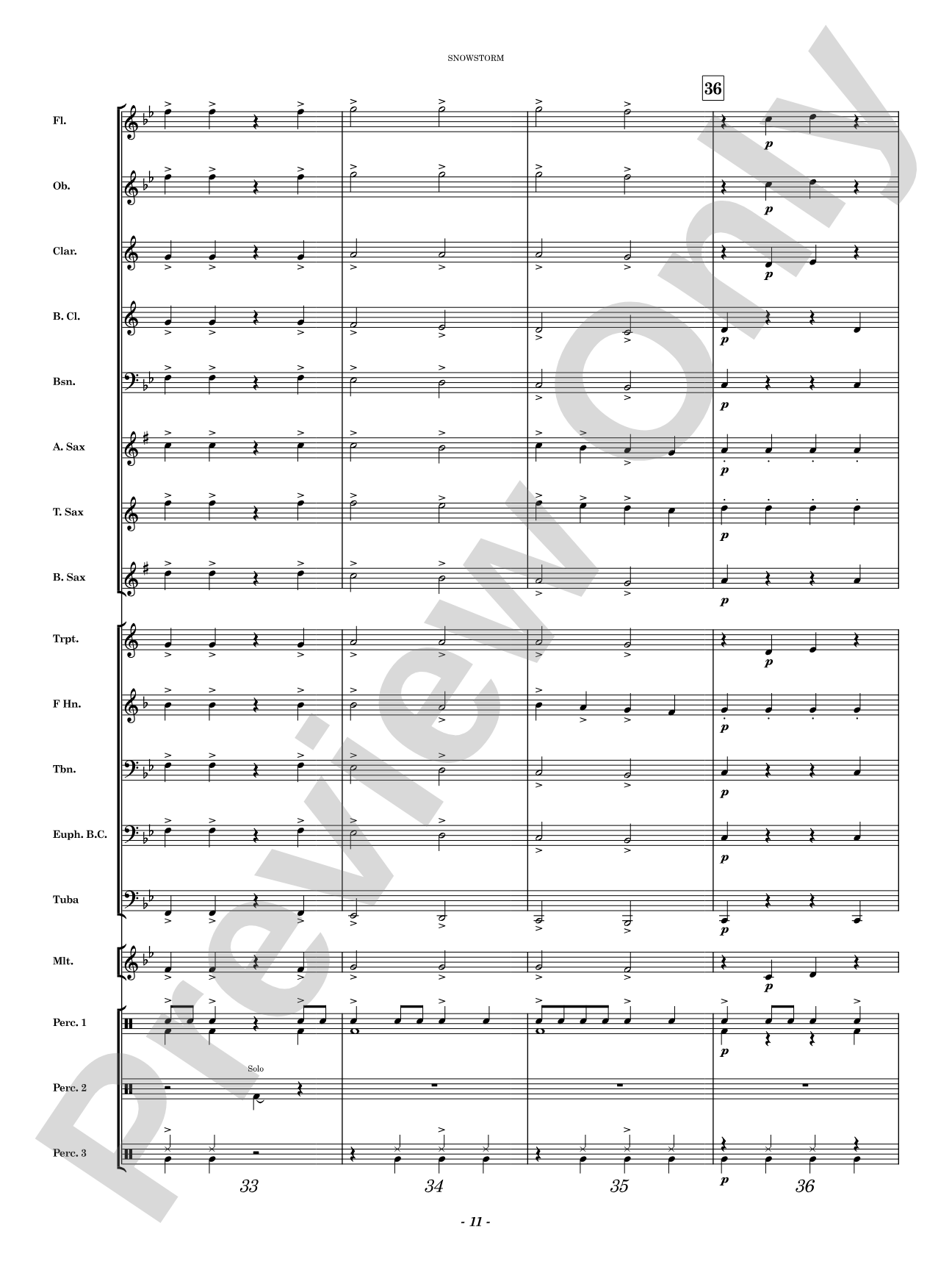 Snowstorm: Concert Band Conductor Score & Parts