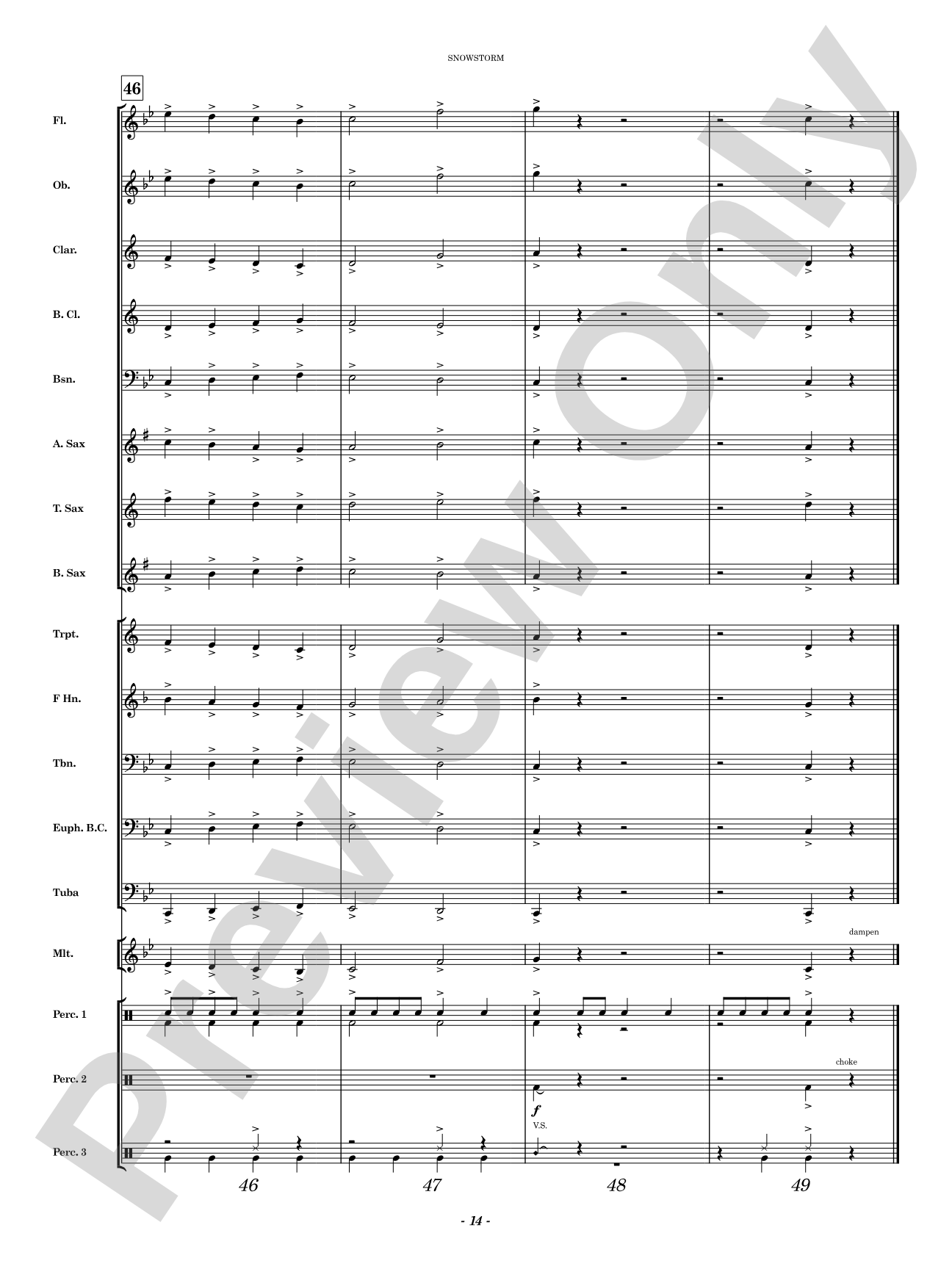 Snowstorm: Concert Band Conductor Score & Parts