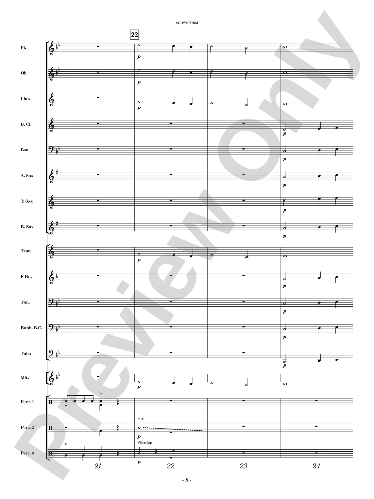 Snowstorm: Concert Band Conductor Score & Parts
