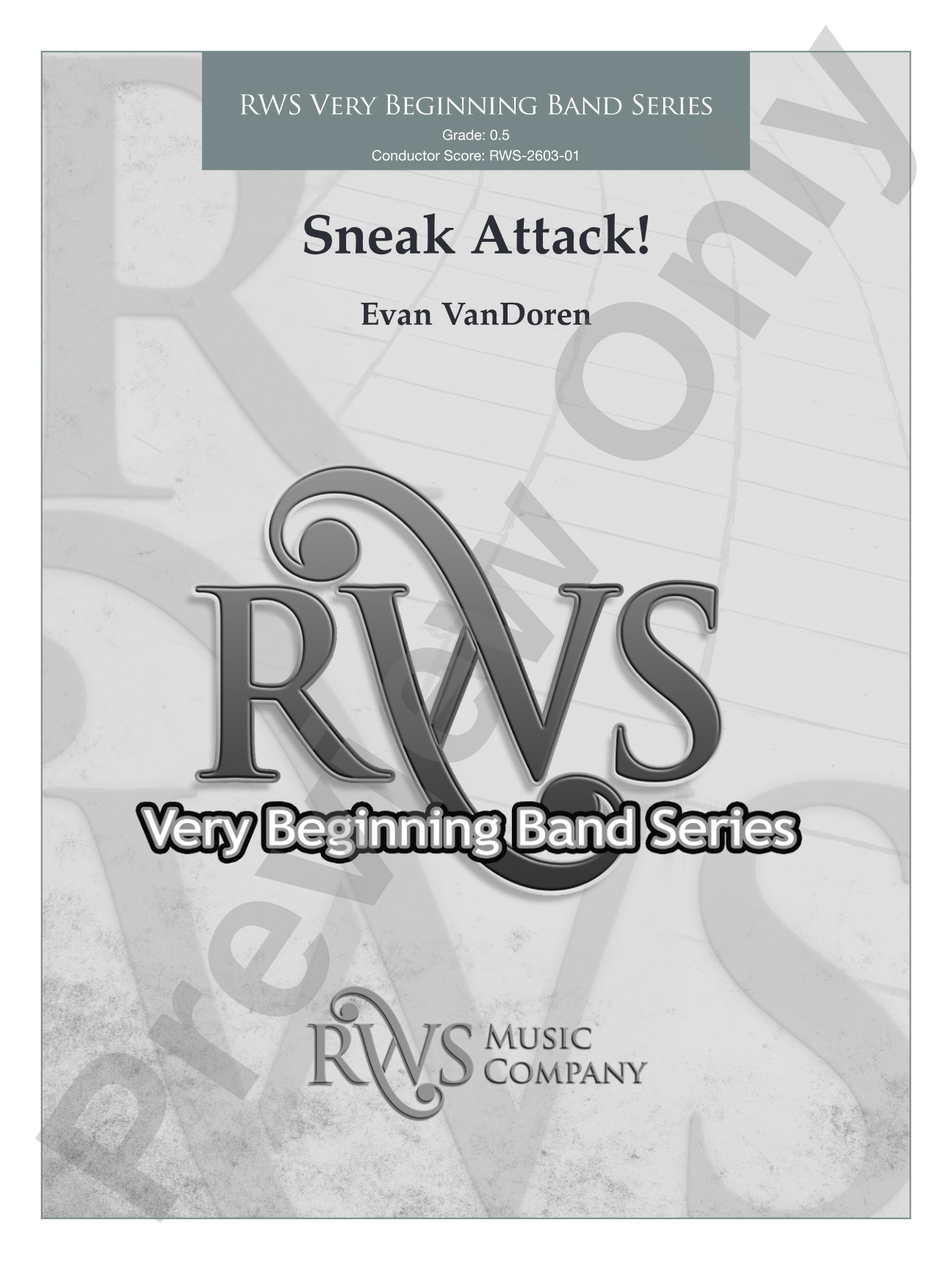 Sneak Attack: Concert Band Conductor Score & Parts
