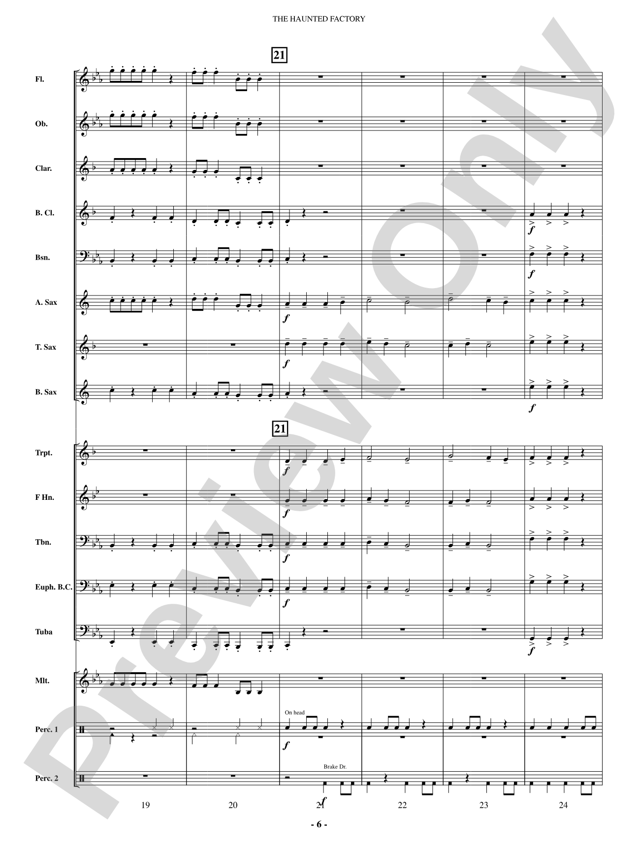 The Haunted Factory: Concert Band Conductor Score & Parts