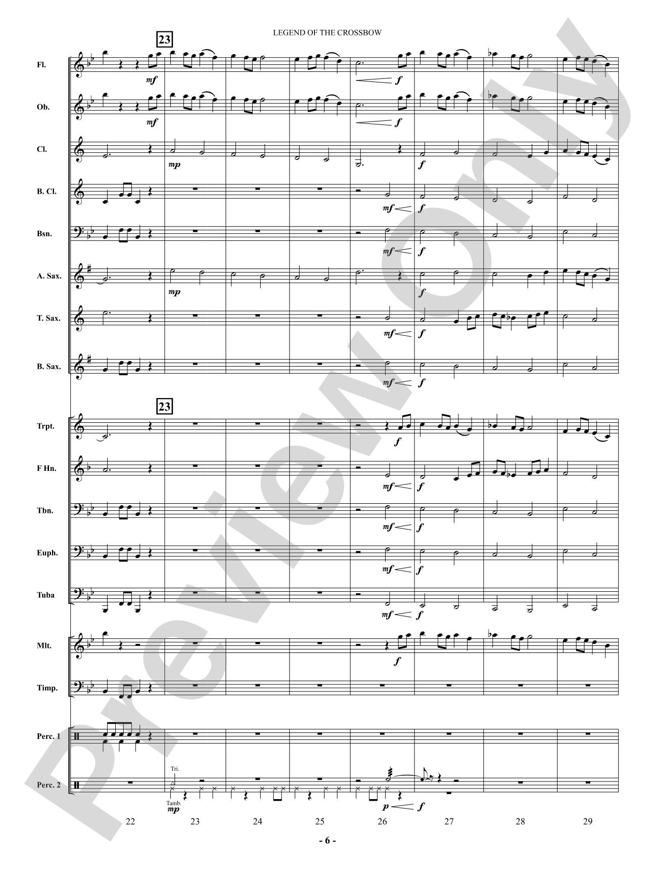Legend of the Crossbow: Concert Band Conductor Score & Parts