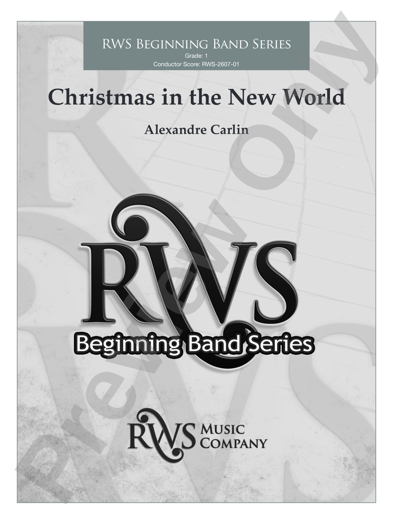Christmas in the New World: Concert Band Conductor Score & Parts