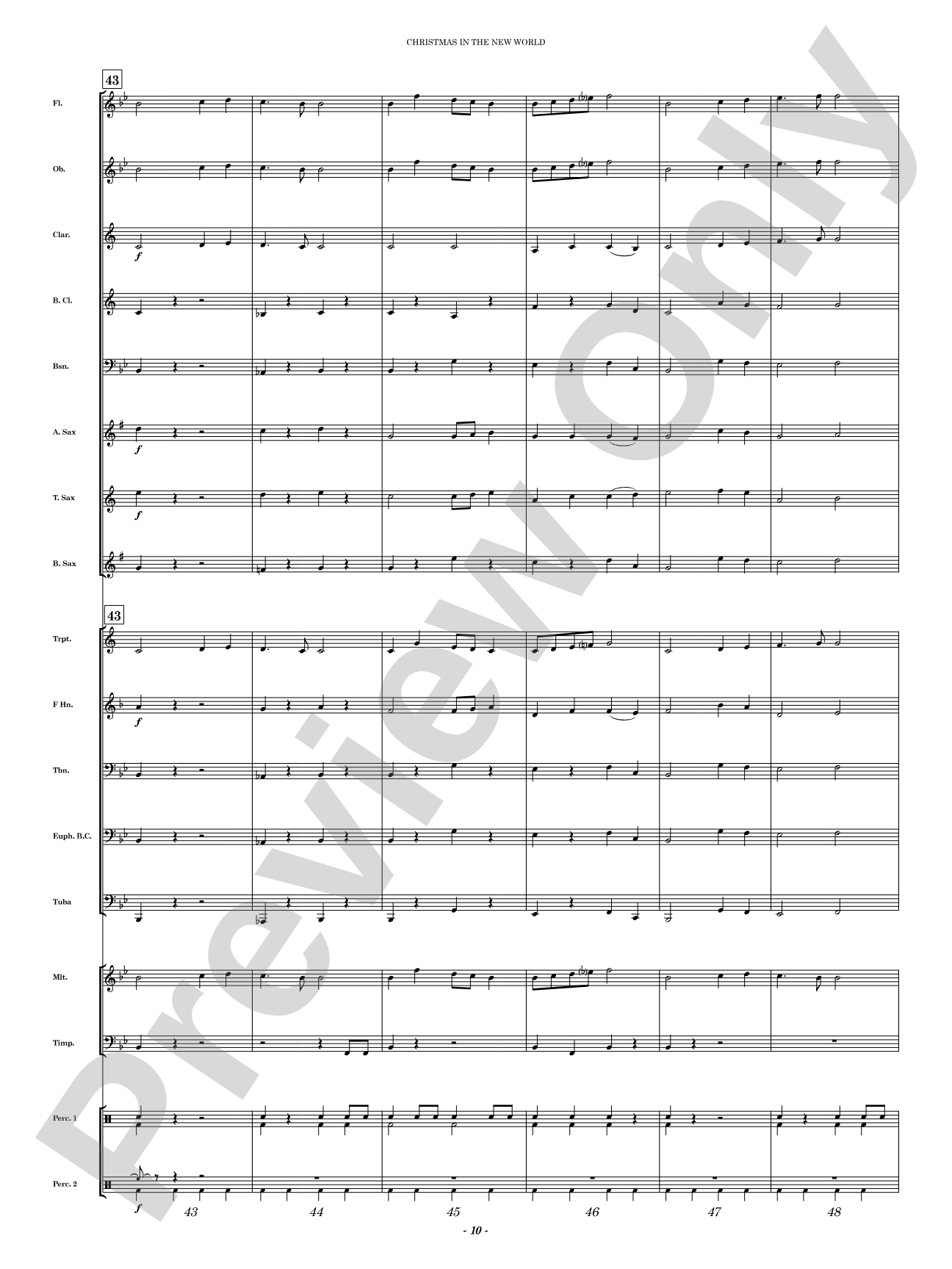 Christmas in the New World: Concert Band Conductor Score & Parts