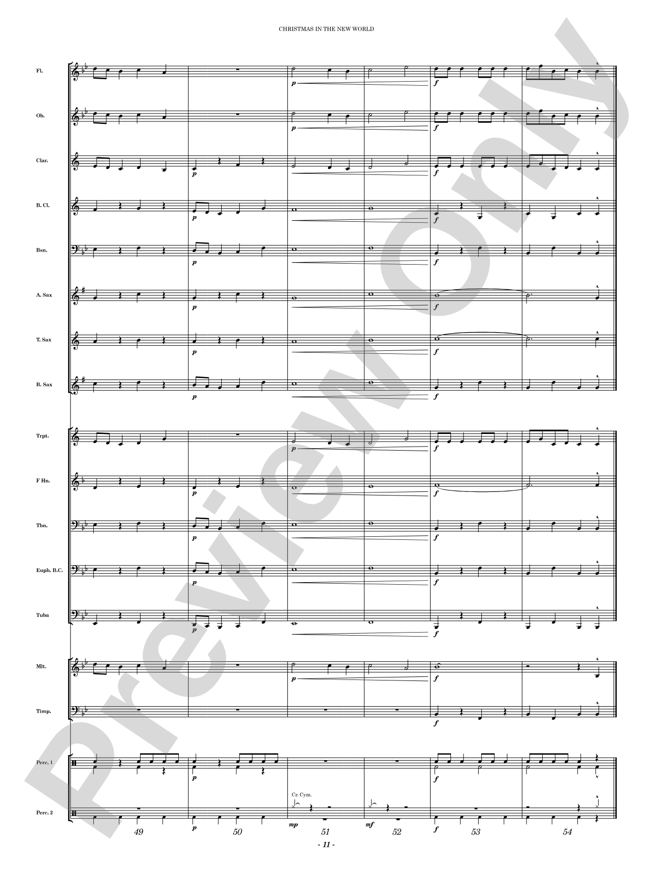 Christmas in the New World: Concert Band Conductor Score & Parts