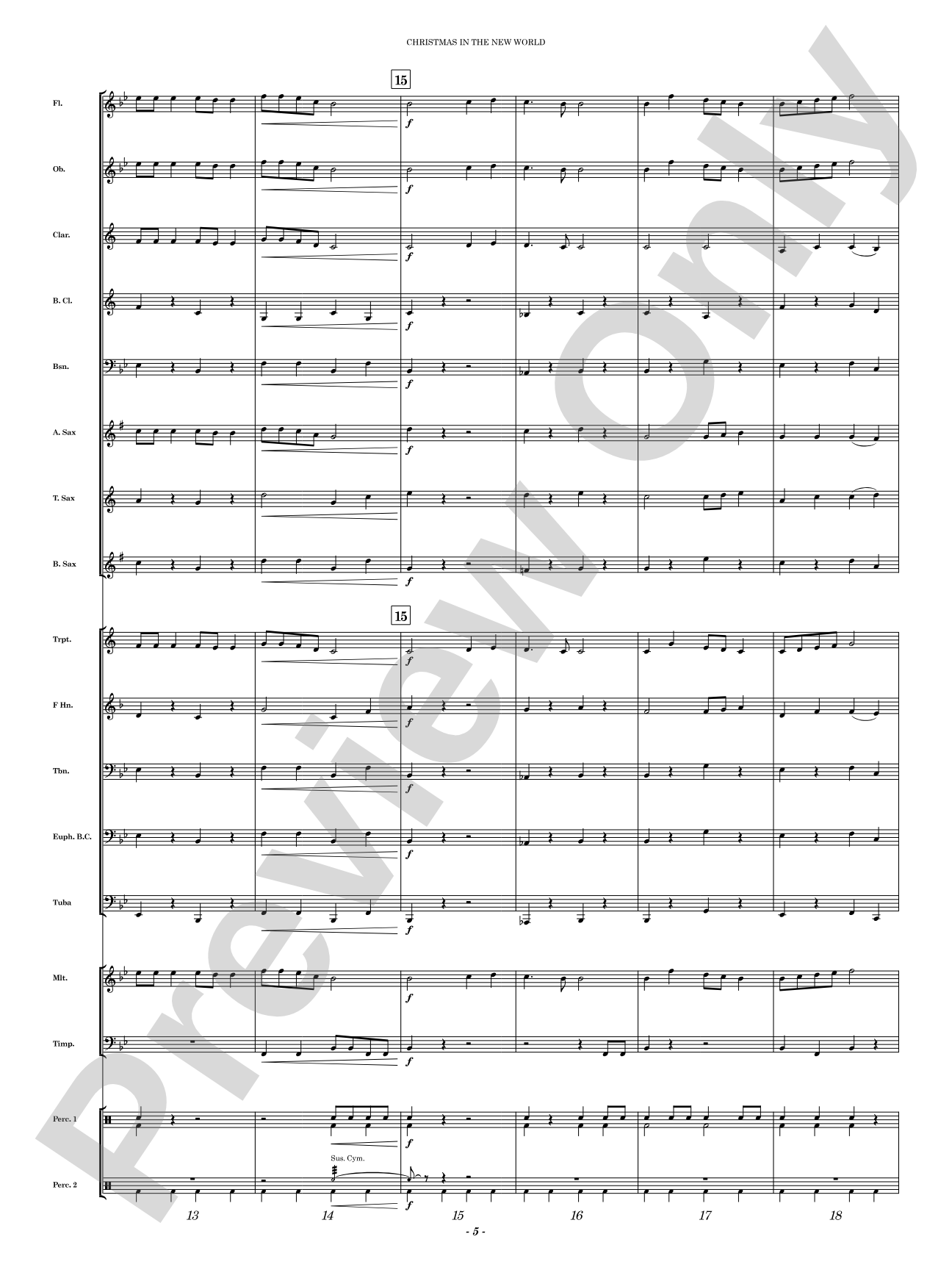 Christmas in the New World: Concert Band Conductor Score & Parts