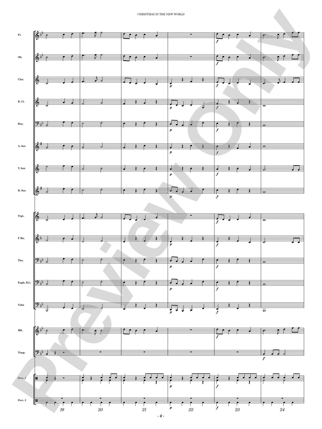 Christmas in the New World: Concert Band Conductor Score & Parts