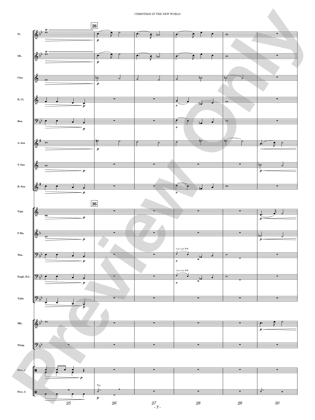 Christmas in the New World: Concert Band Conductor Score & Parts