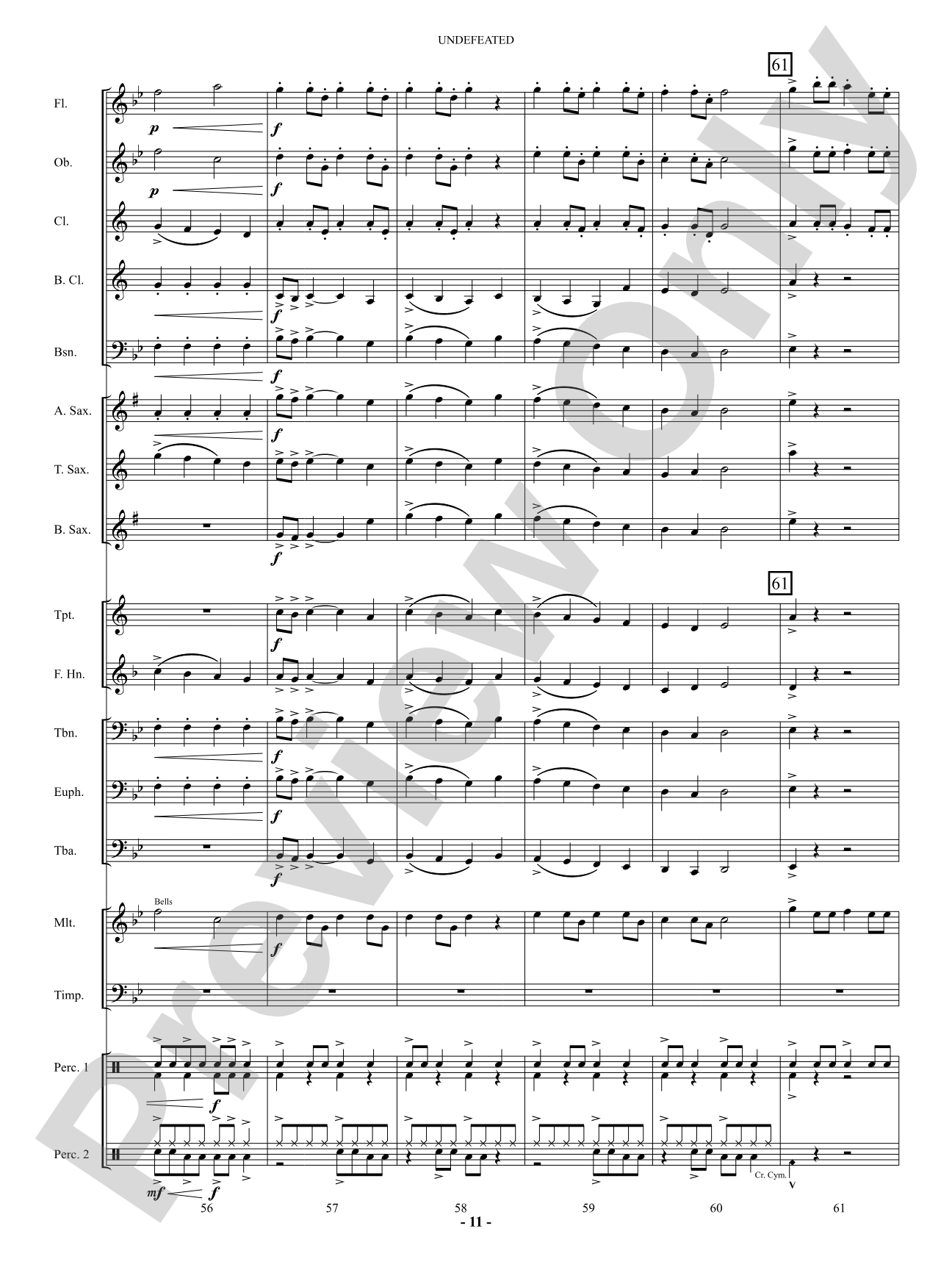 Undefeated: Concert Band Conductor Score & Parts