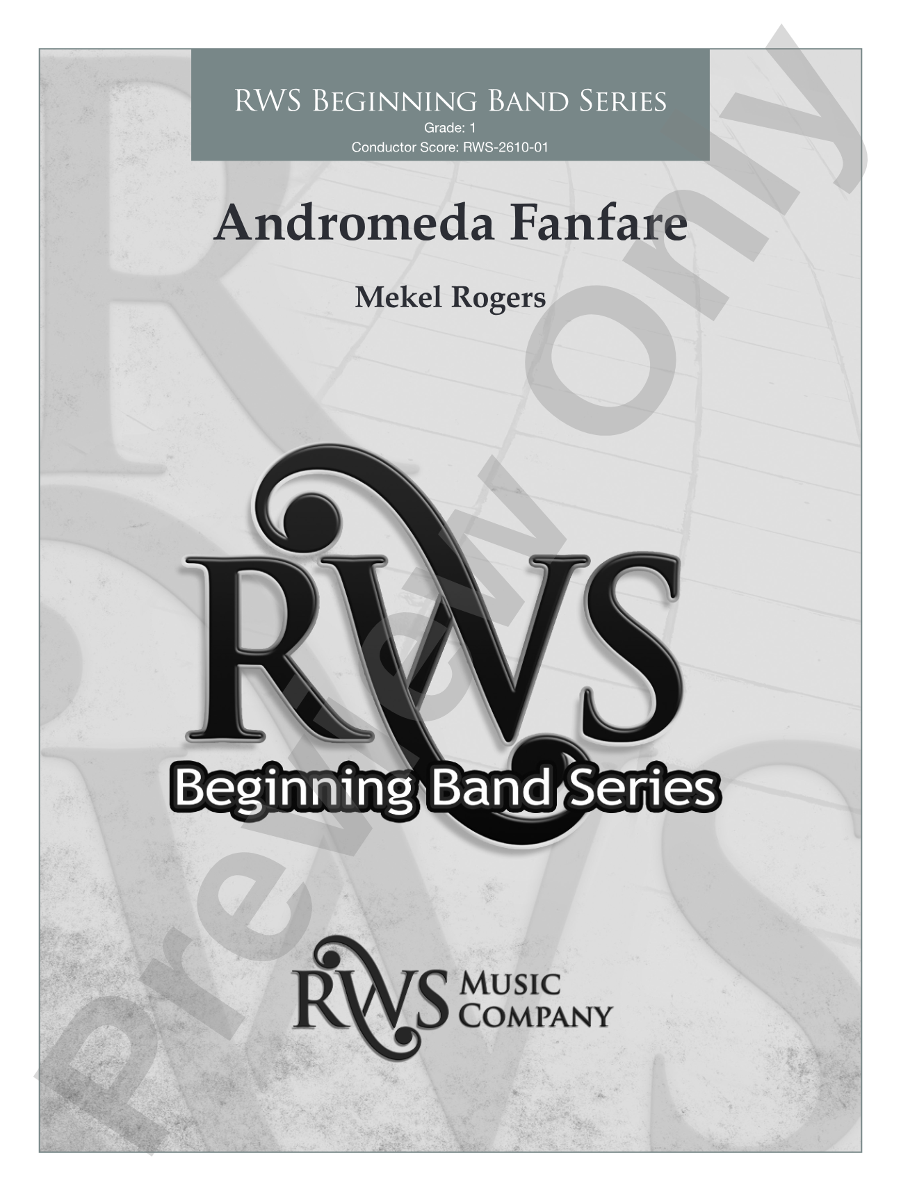 Andromeda Fanfare: Concert Band Conductor Score & Parts