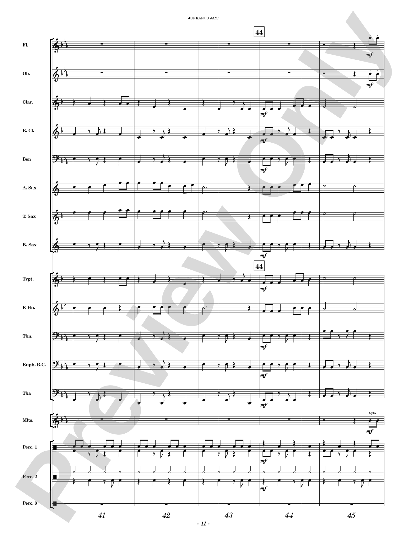 Junkanoo Jam: Concert Band Conductor Score & Parts