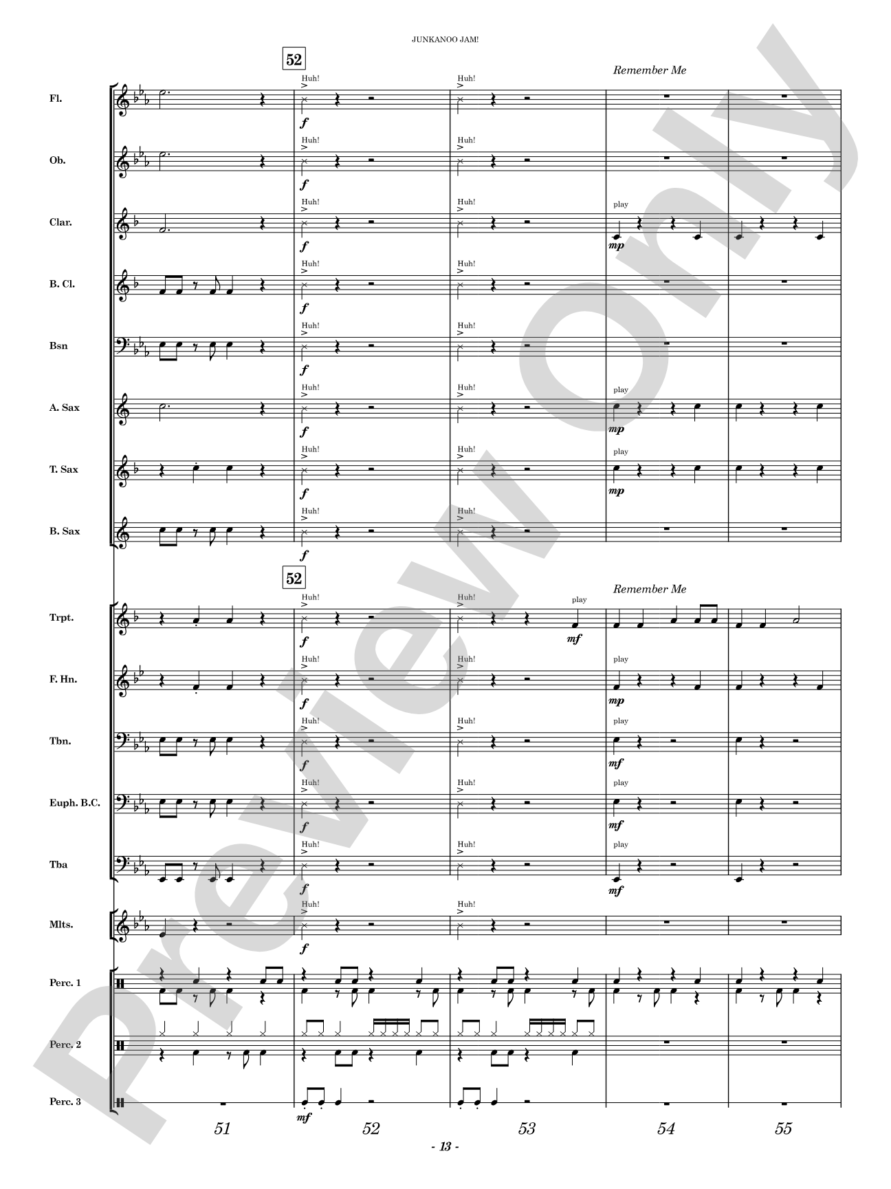Junkanoo Jam: Concert Band Conductor Score & Parts