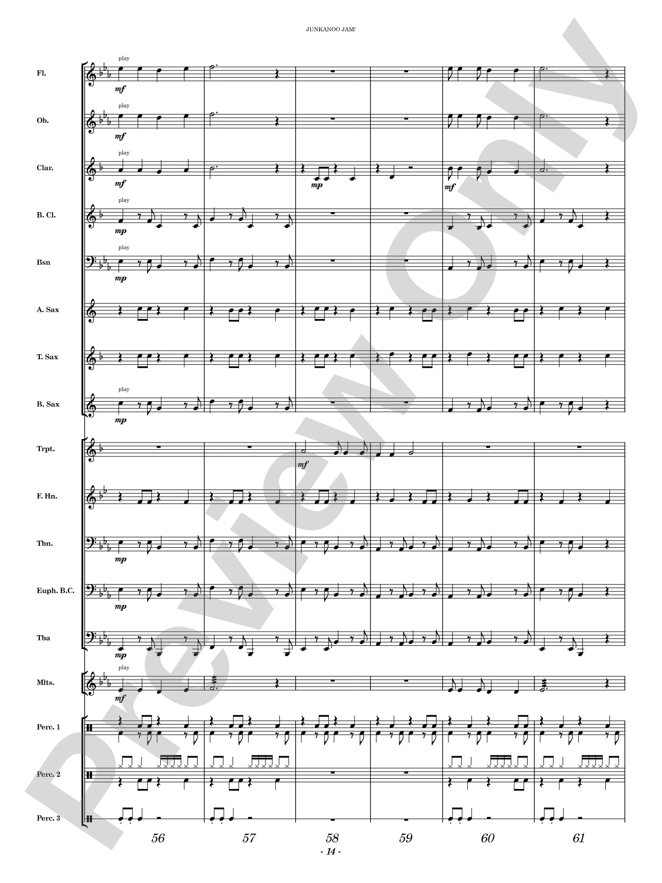 Junkanoo Jam: Concert Band Conductor Score & Parts