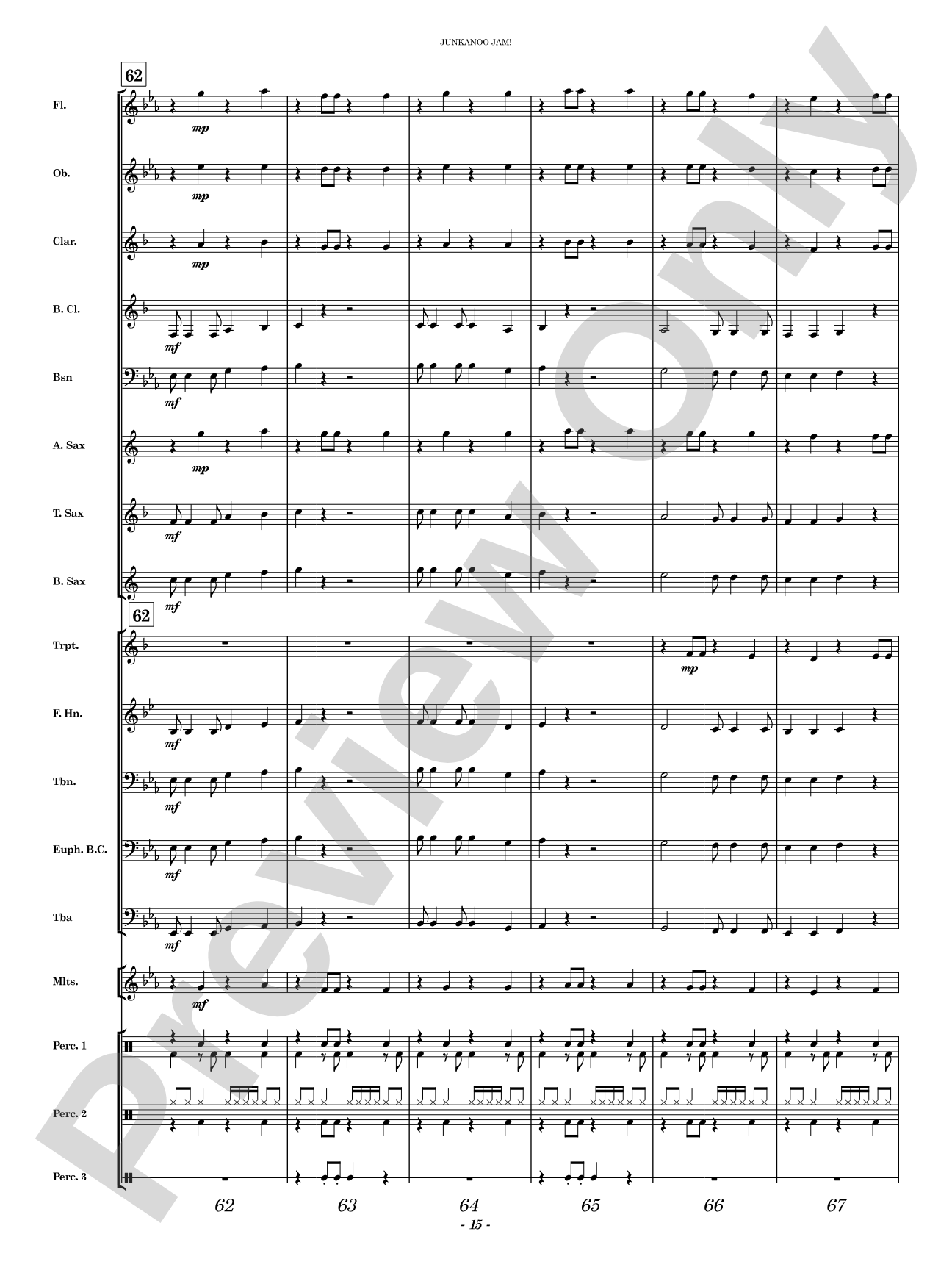 Junkanoo Jam: Concert Band Conductor Score & Parts