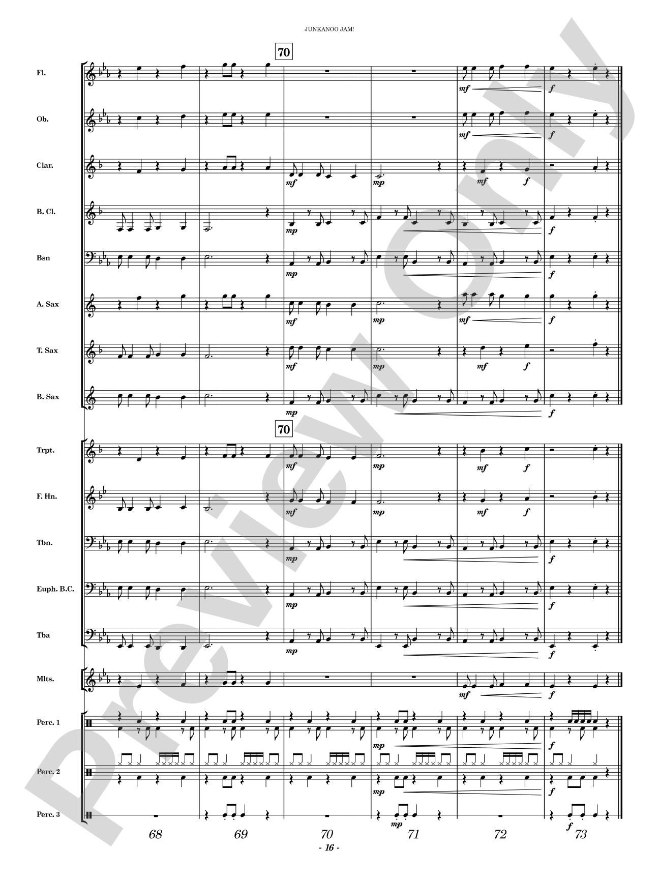 Junkanoo Jam: Concert Band Conductor Score & Parts