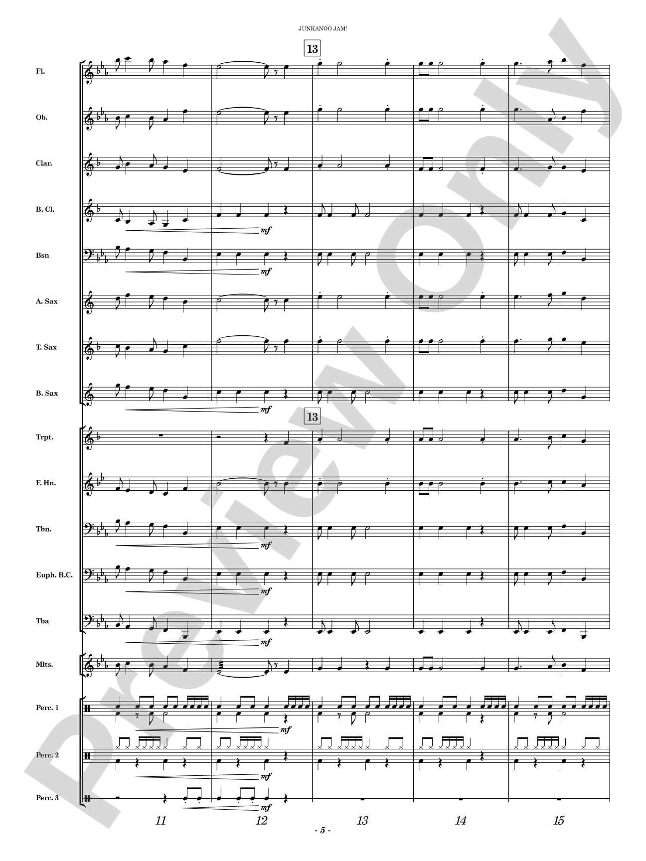 Junkanoo Jam: Concert Band Conductor Score & Parts