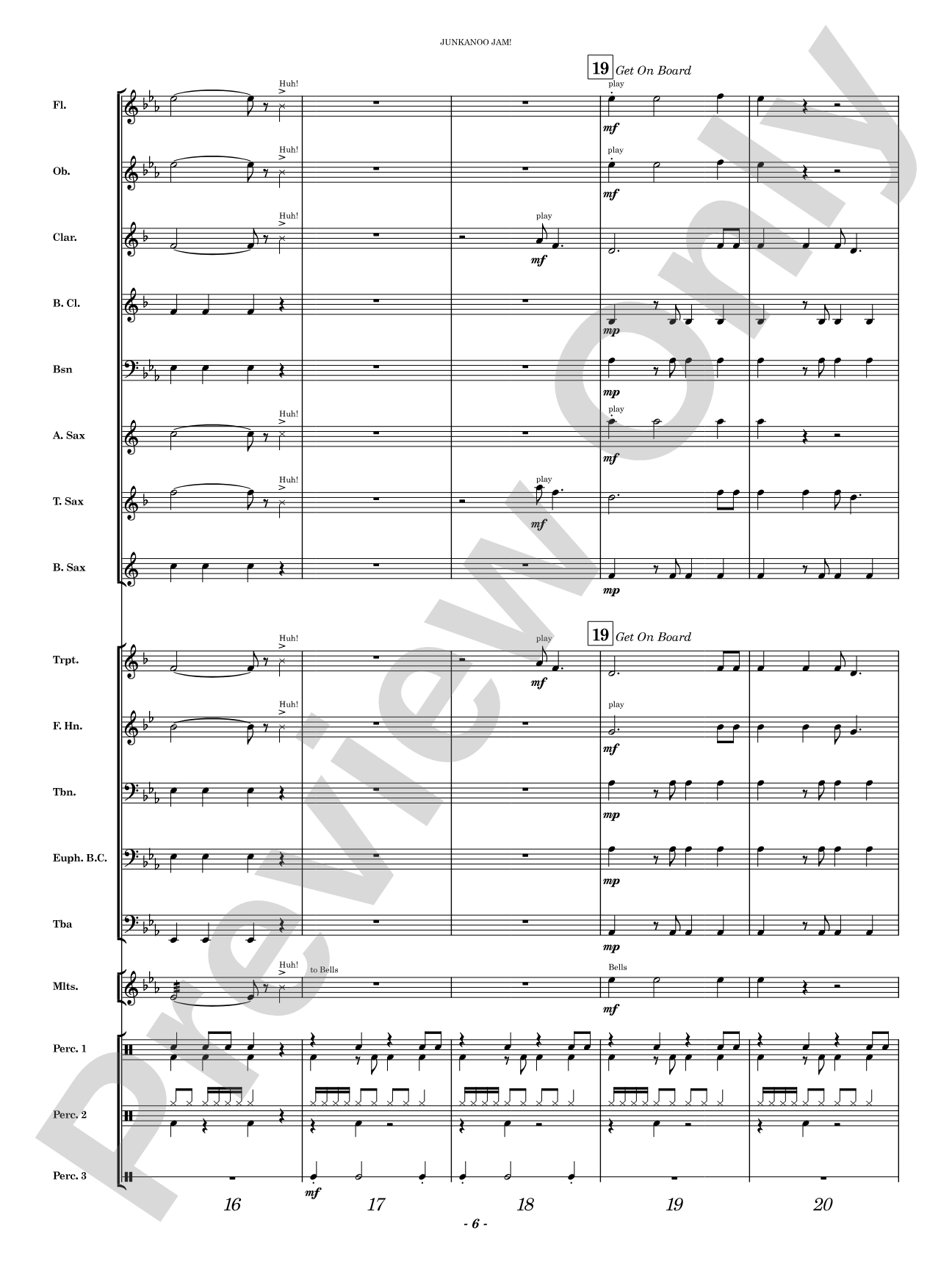 Junkanoo Jam: Concert Band Conductor Score & Parts