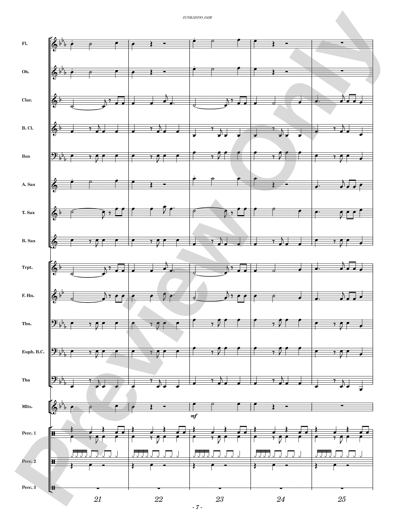Junkanoo Jam: Concert Band Conductor Score & Parts