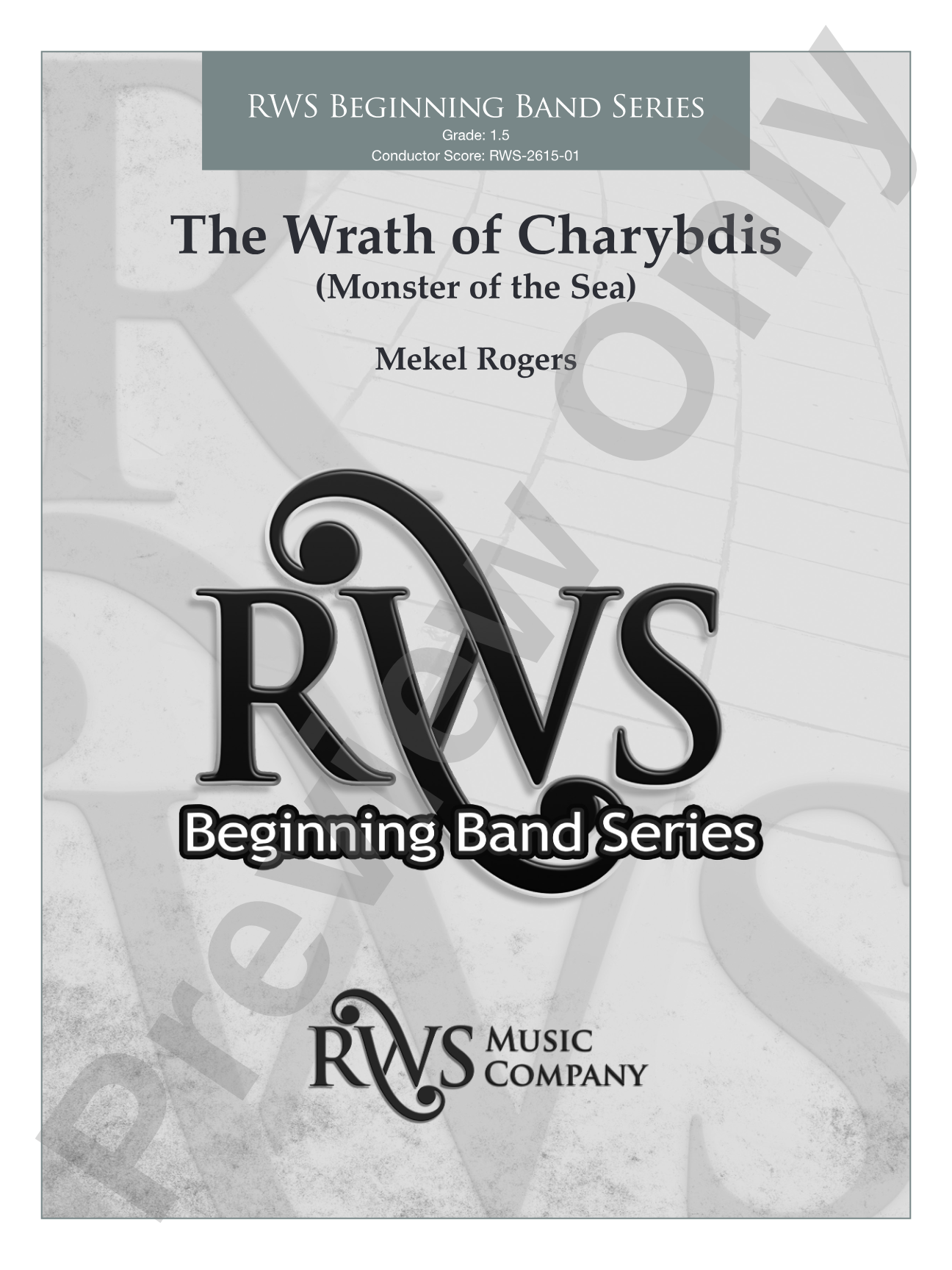 The Wrath of Charybdis: Concert Band Conductor Score & Parts
