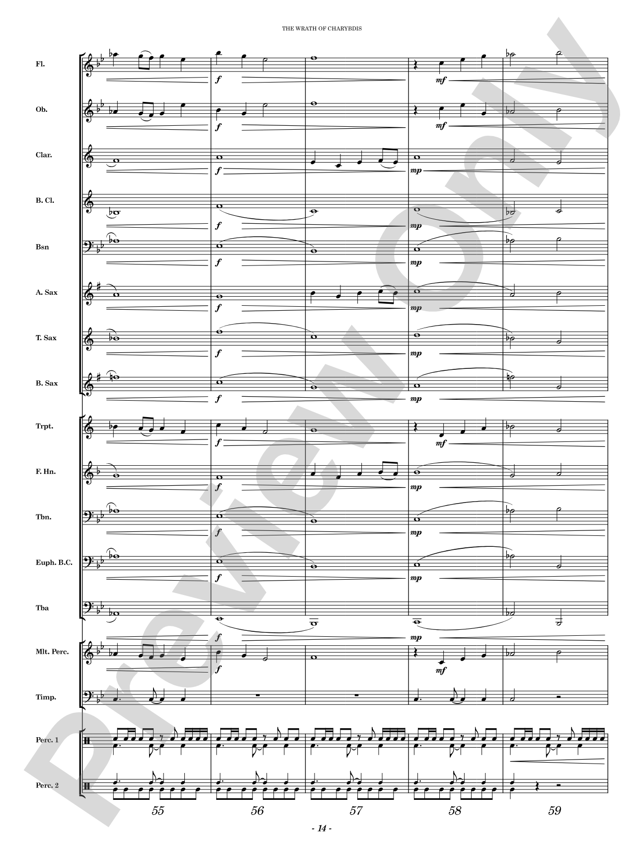 The Wrath of Charybdis: Concert Band Conductor Score & Parts