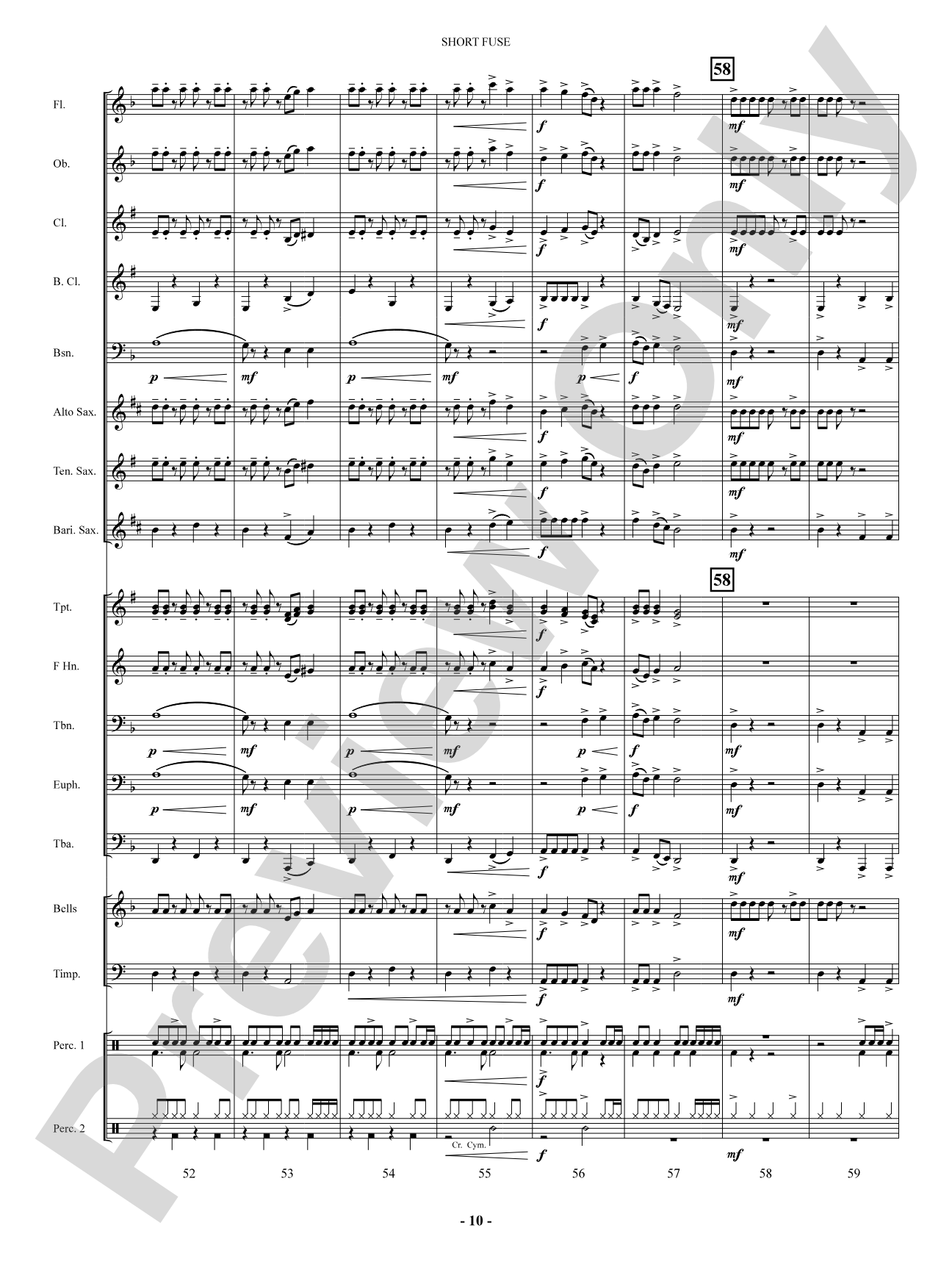 Short Fuse: Concert Band Conductor Score & Parts