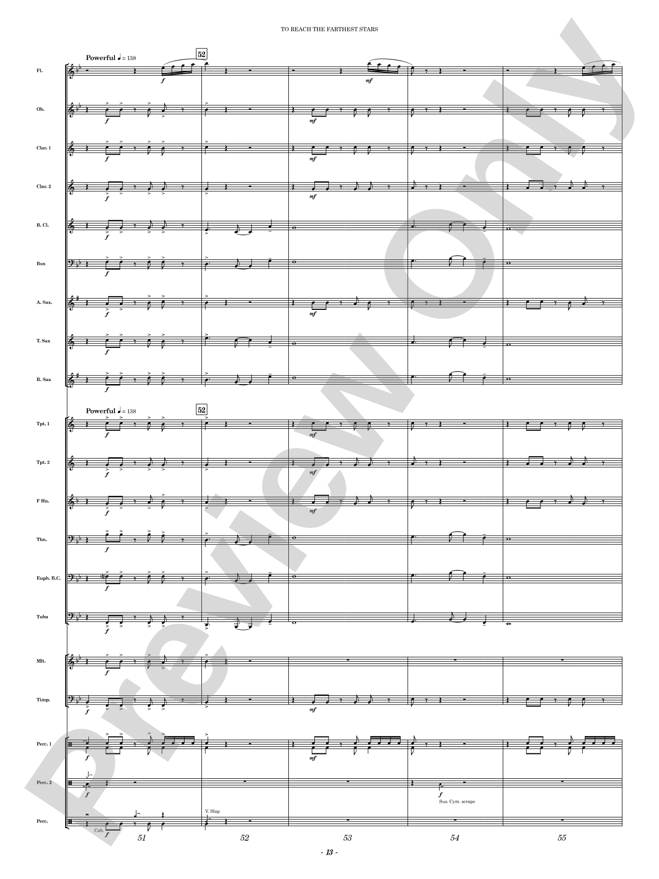 To Reach the Farthest Stars: Concert Band Conductor Score & Parts