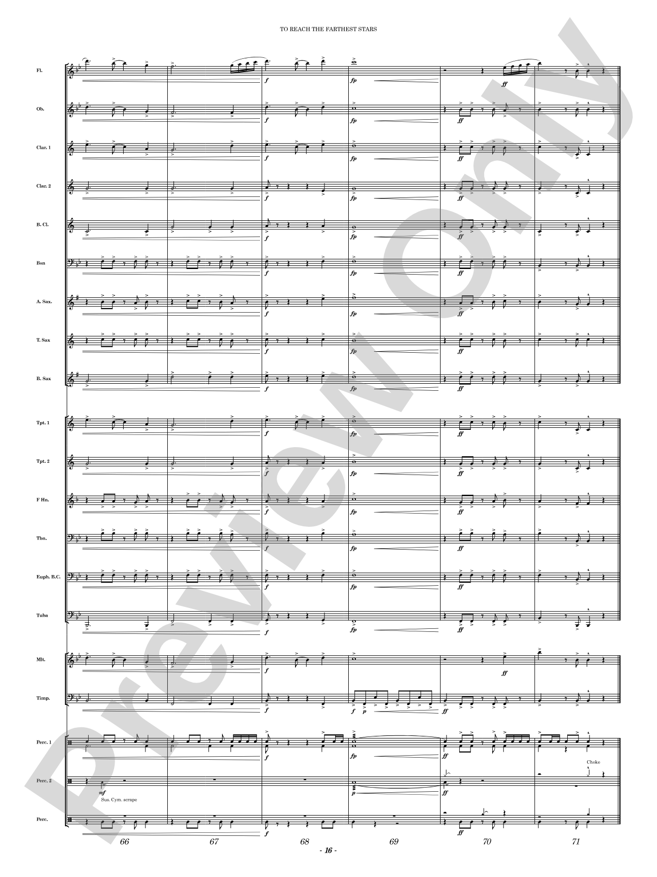 To Reach the Farthest Stars: Concert Band Conductor Score & Parts