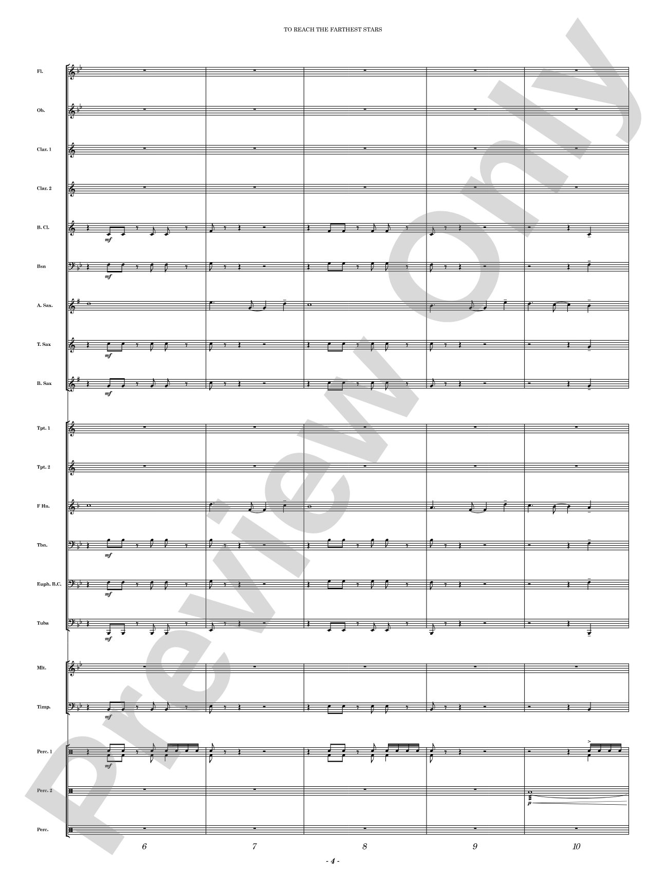 To Reach the Farthest Stars: Concert Band Conductor Score & Parts