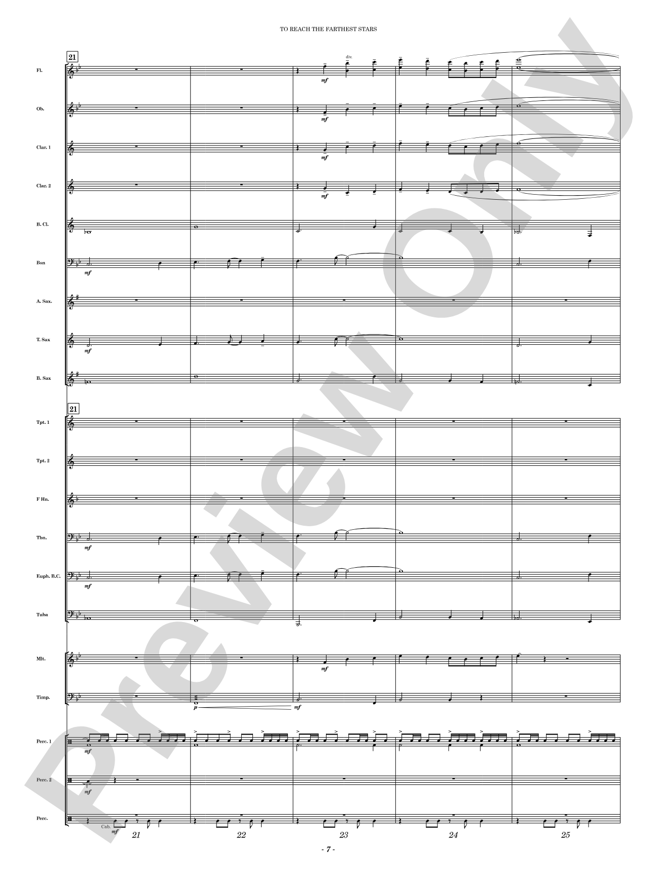 To Reach the Farthest Stars: Concert Band Conductor Score & Parts