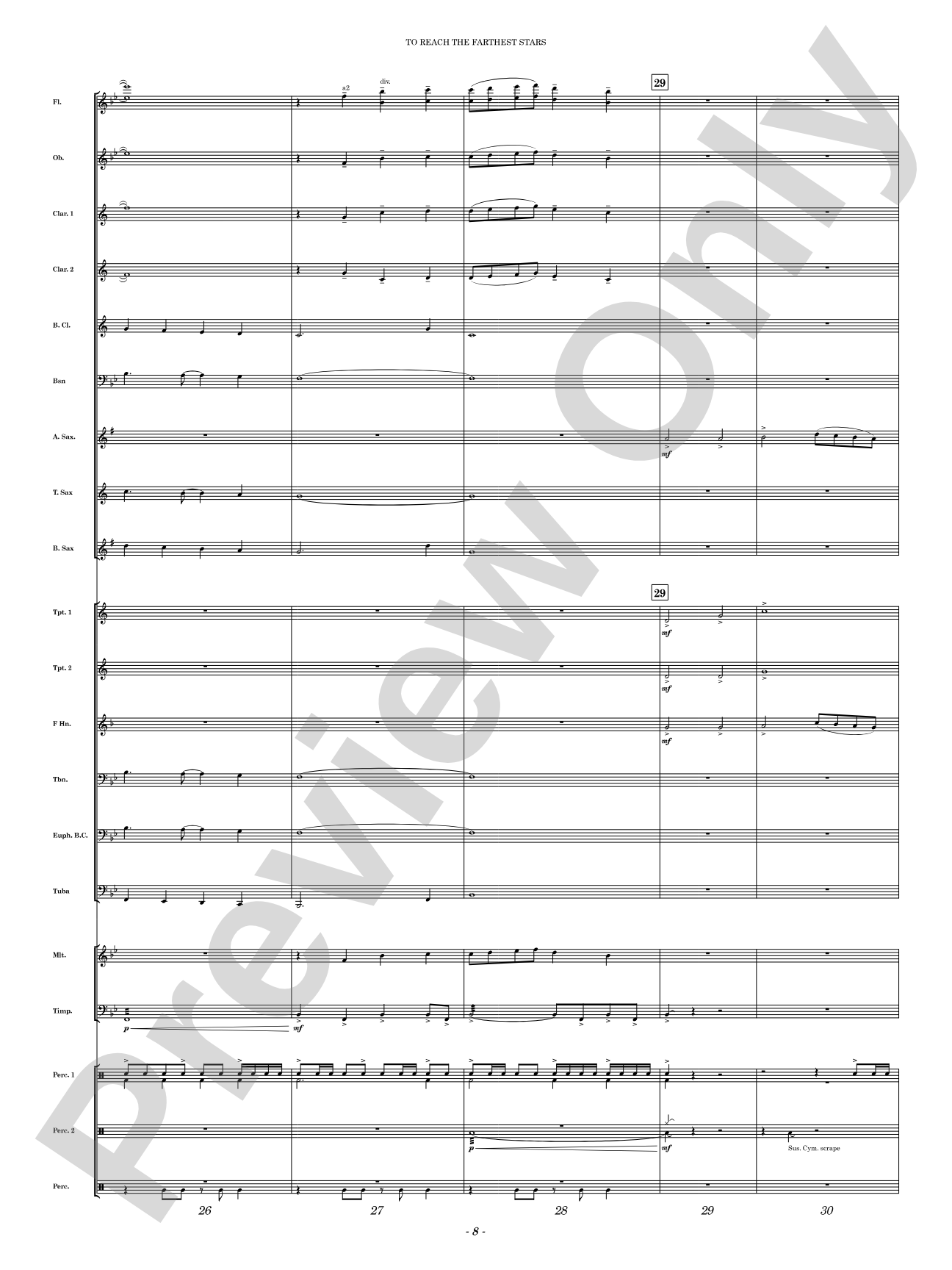 To Reach the Farthest Stars: Concert Band Conductor Score & Parts