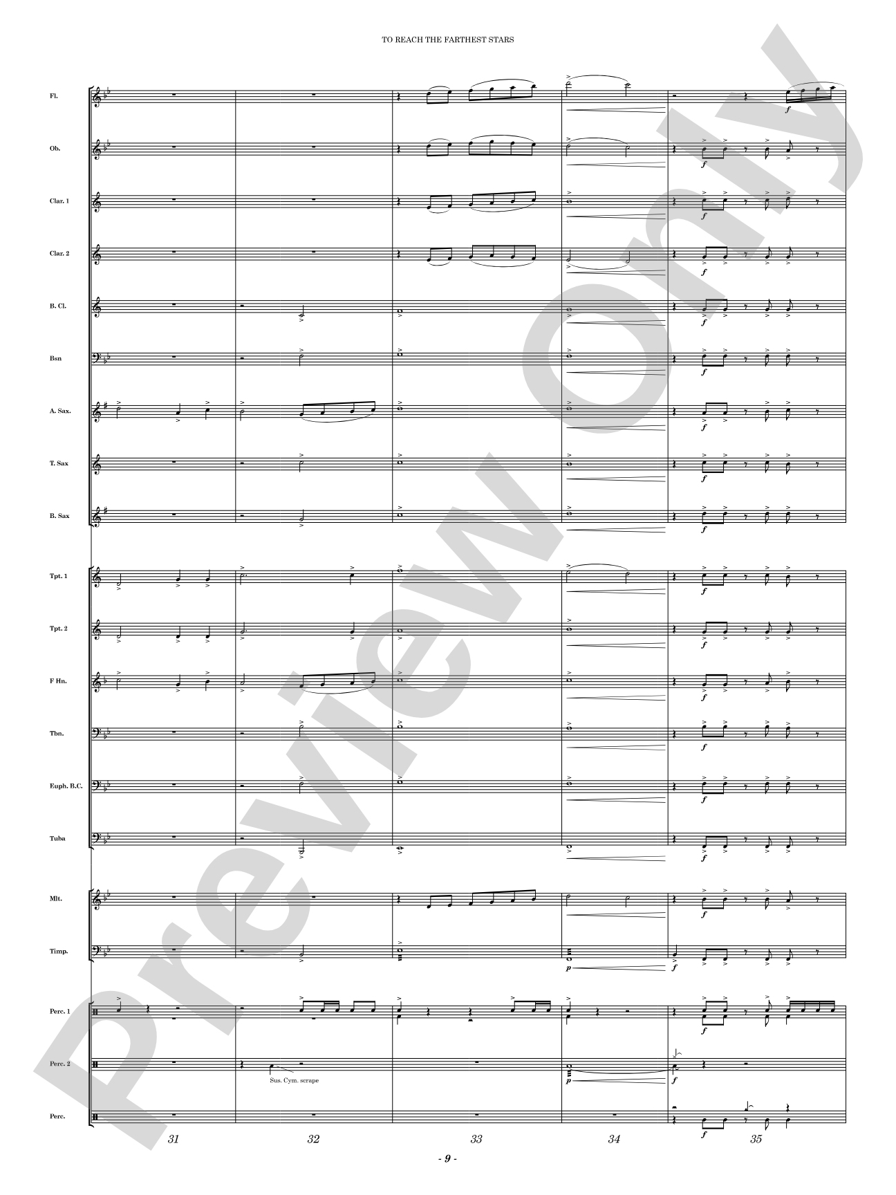 To Reach the Farthest Stars: Concert Band Conductor Score & Parts
