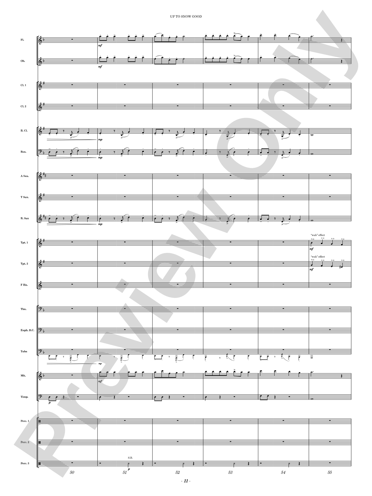 Up to Snow Good: Concert Band Conductor Score & Parts
