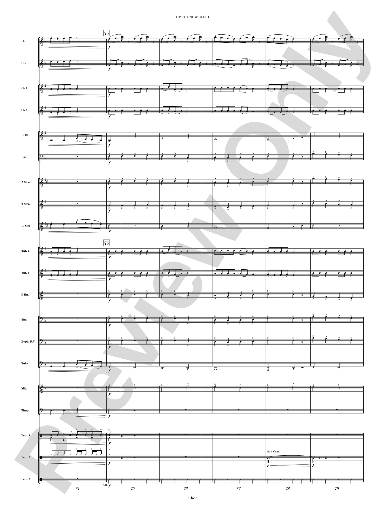 Up to Snow Good: Concert Band Conductor Score & Parts