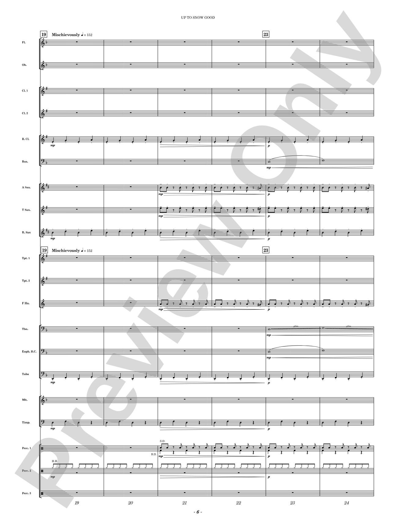 Up to Snow Good: Concert Band Conductor Score & Parts