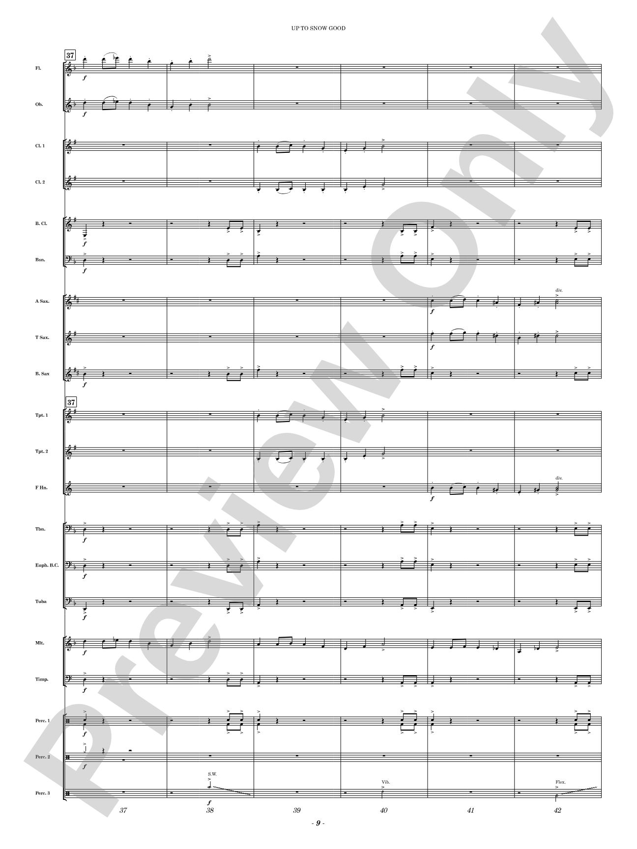 Up to Snow Good: Concert Band Conductor Score & Parts