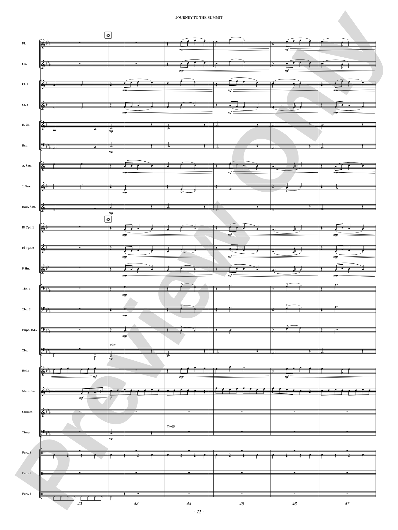 Journey to the Summit: Concert Band Conductor Score & Parts