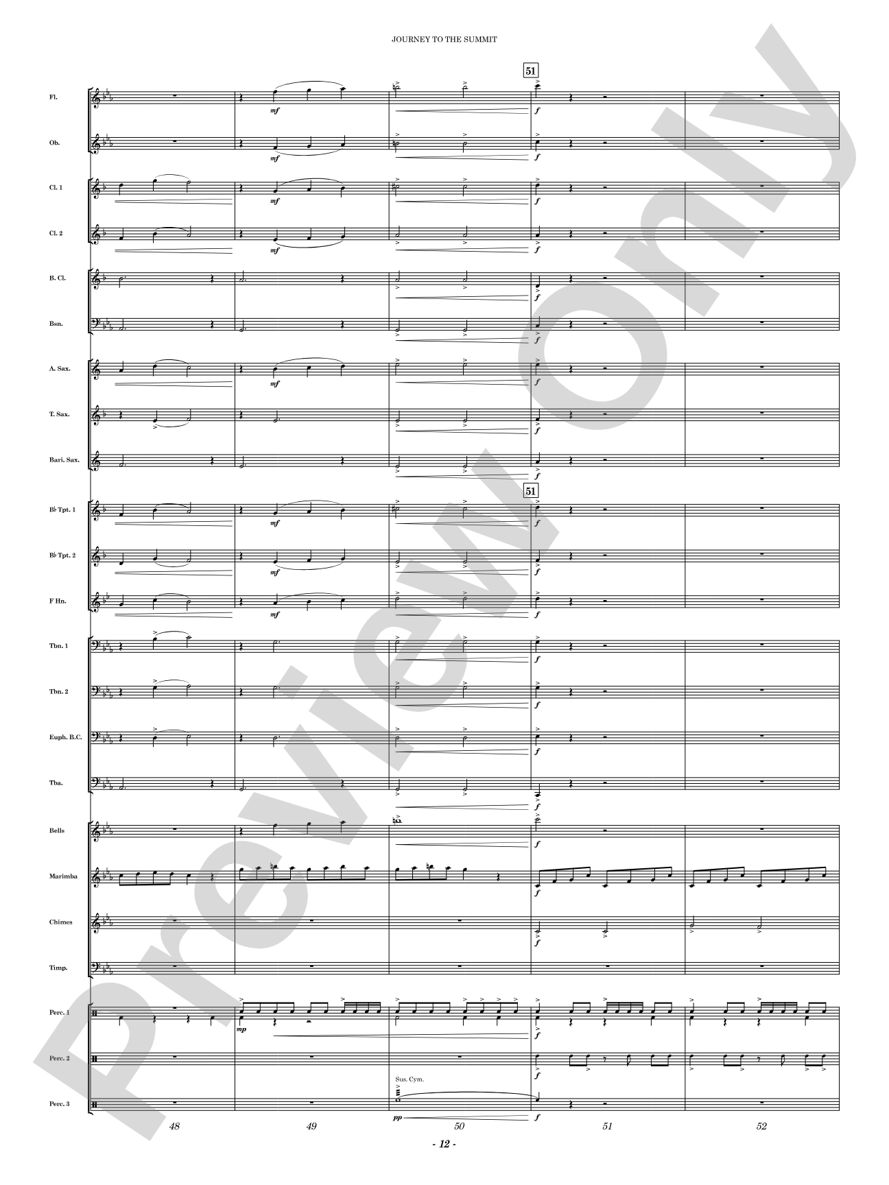 Journey to the Summit: Concert Band Conductor Score & Parts