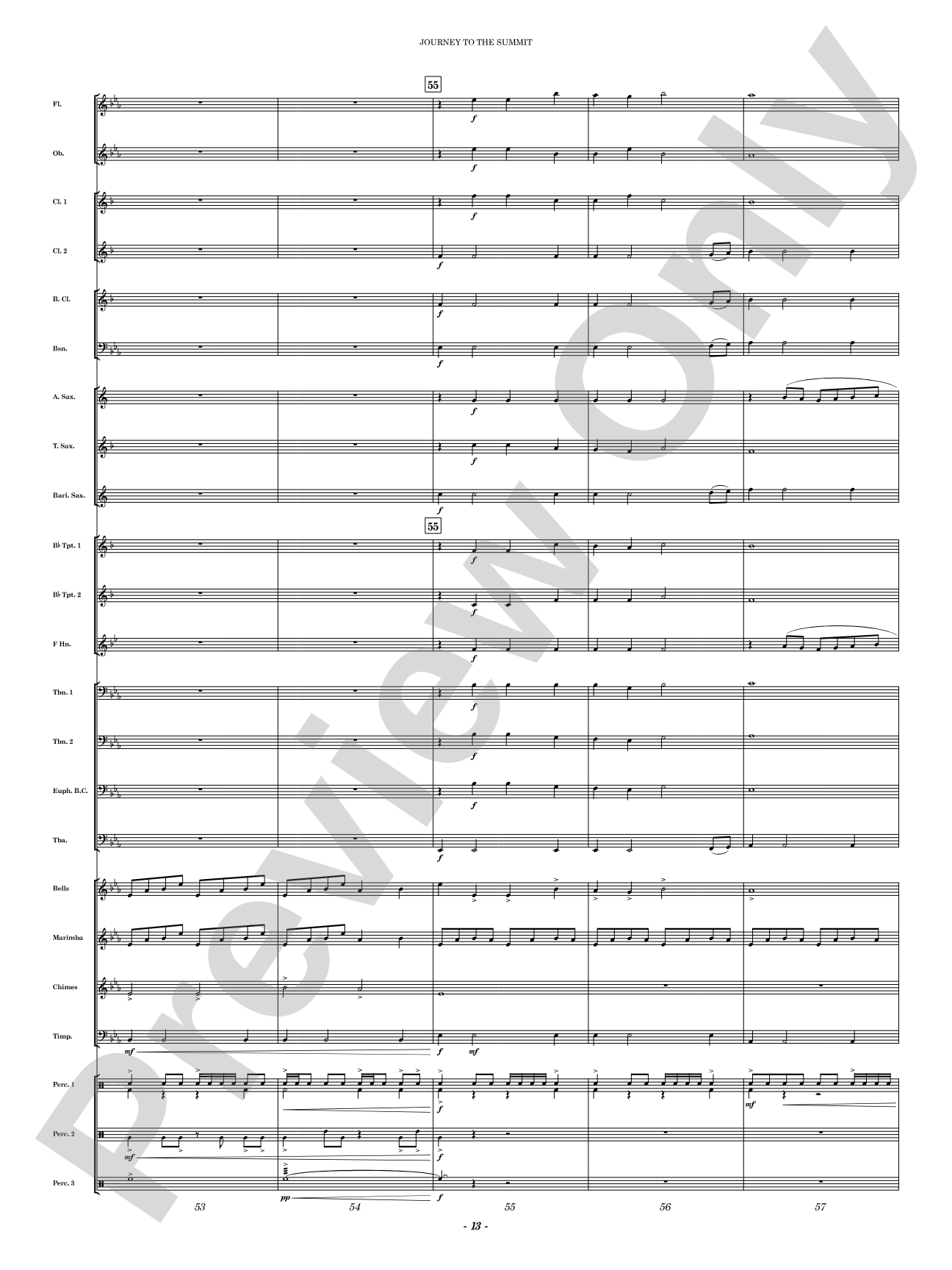 Journey to the Summit: Concert Band Conductor Score & Parts