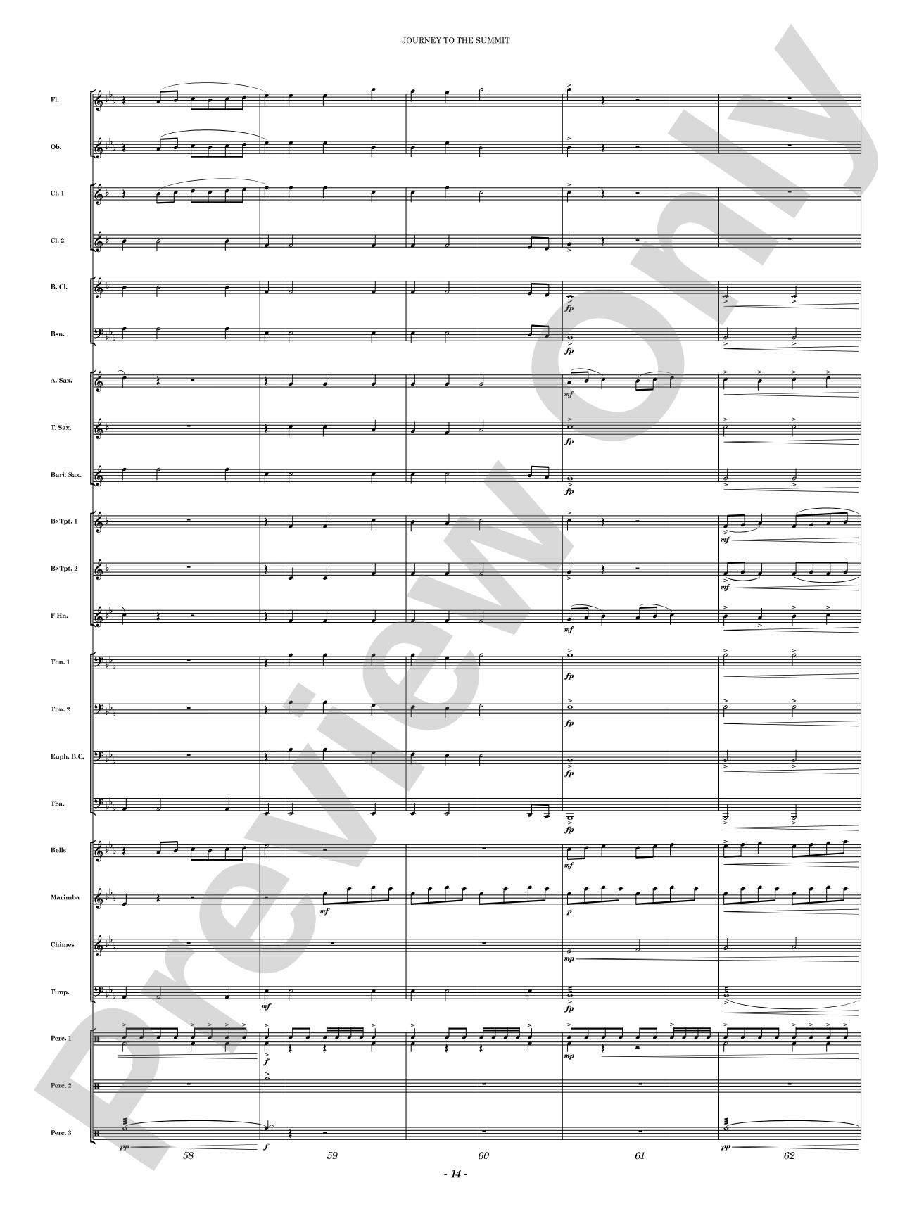 Journey to the Summit: Concert Band Conductor Score & Parts