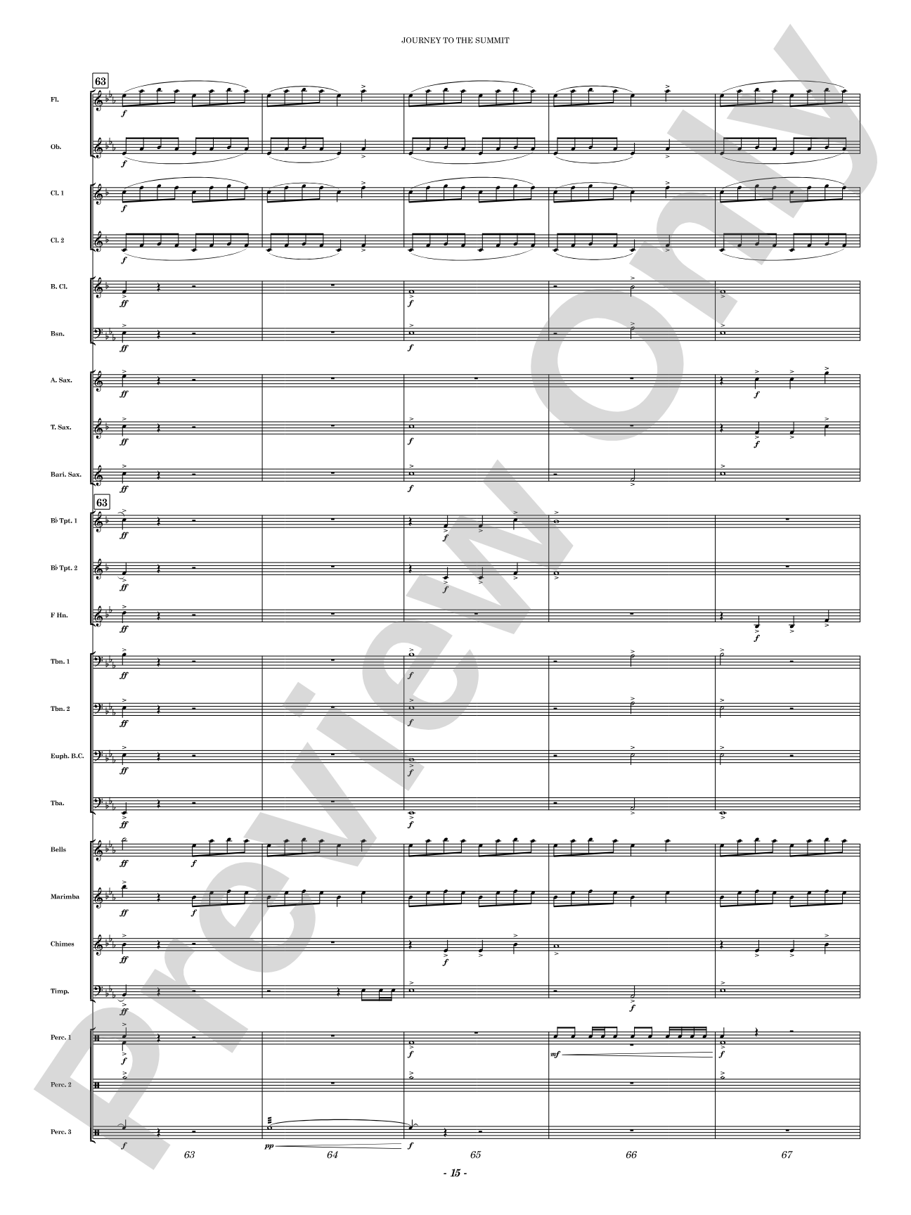 Journey to the Summit: Concert Band Conductor Score & Parts