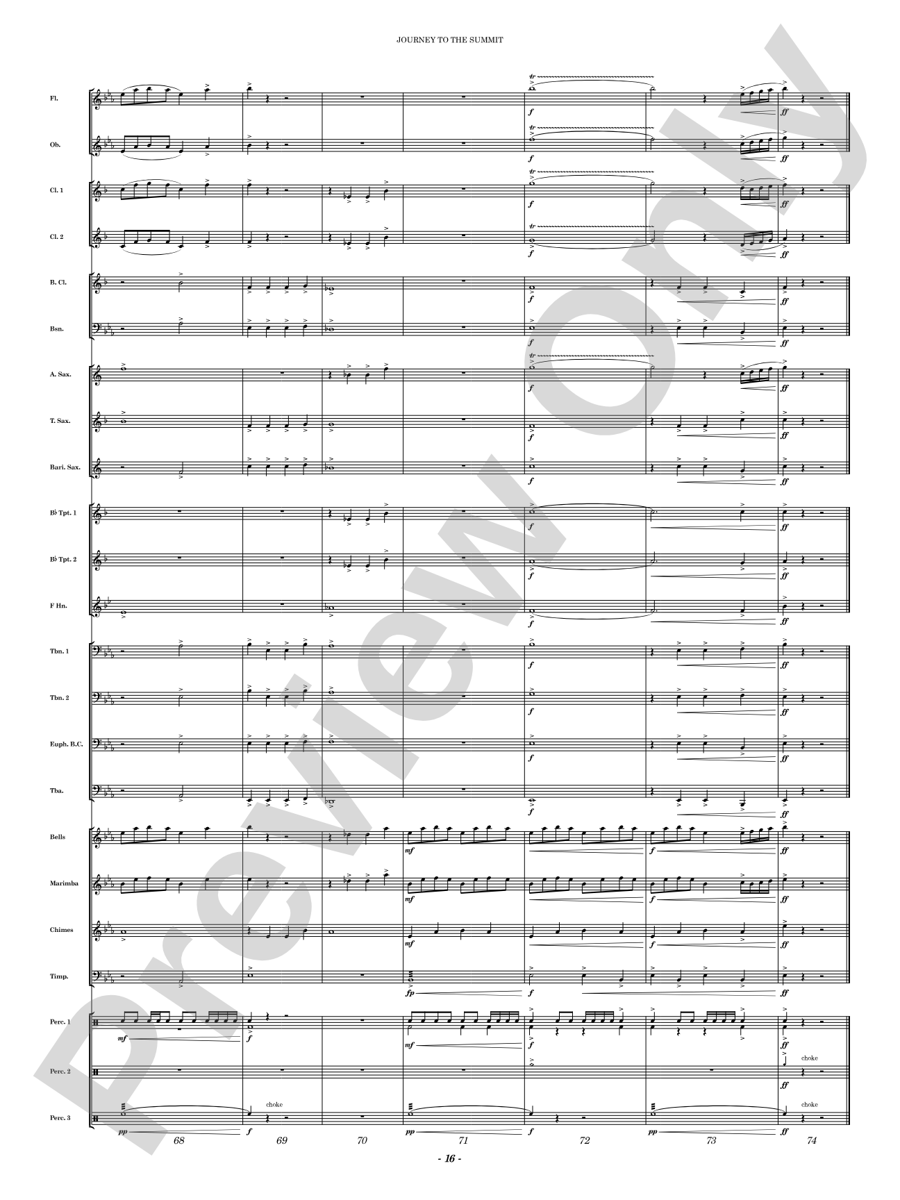 Journey to the Summit: Concert Band Conductor Score & Parts