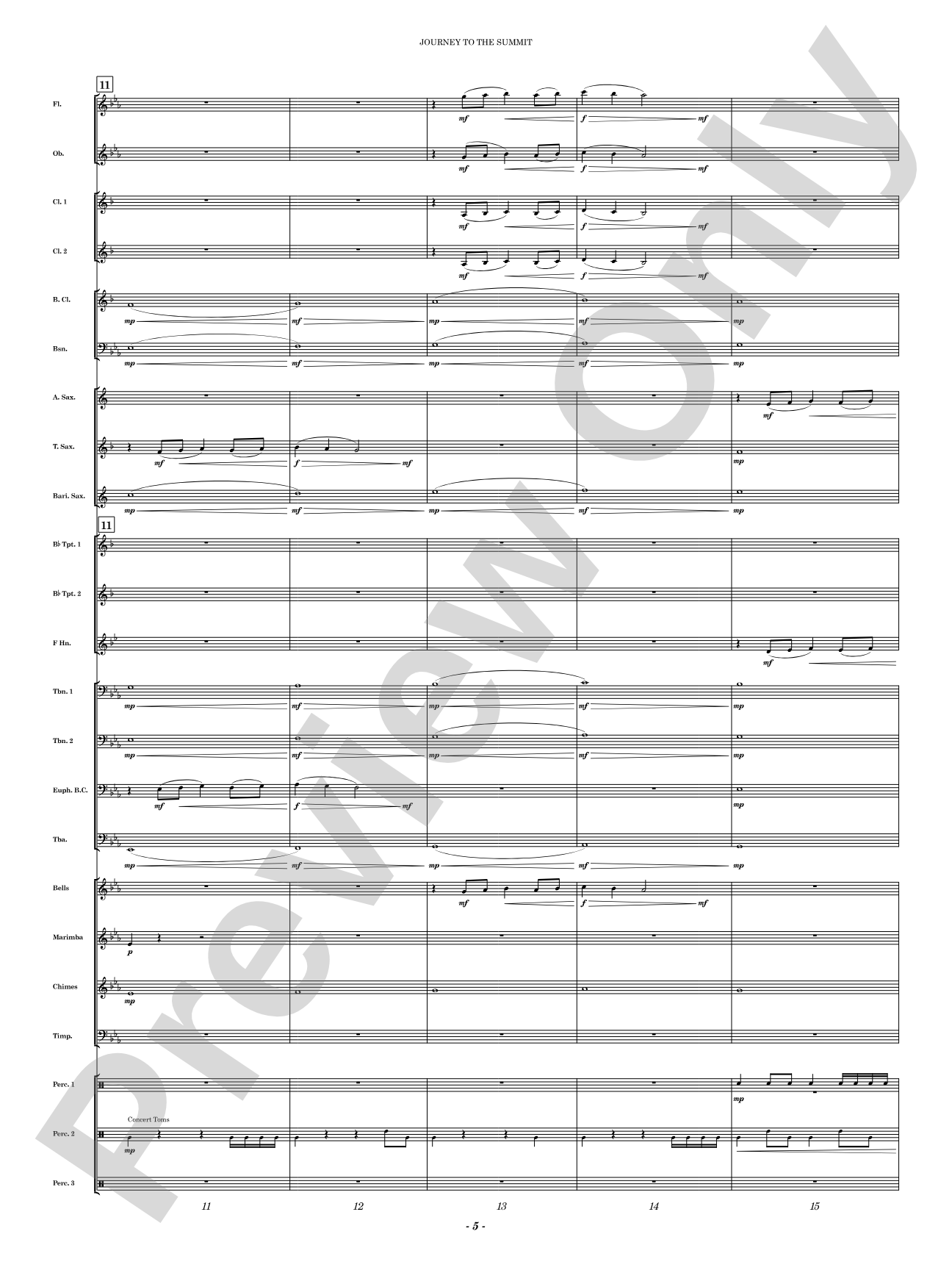 Journey to the Summit: Concert Band Conductor Score & Parts